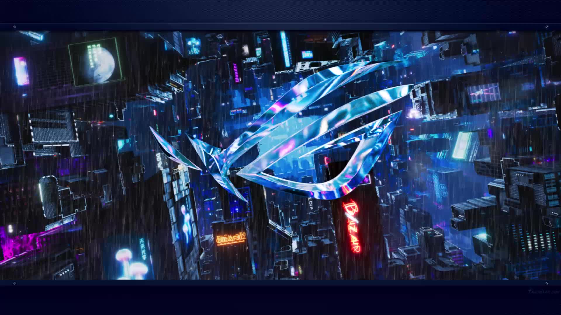 Asus Rog Logo Rain Animated Wallpaper