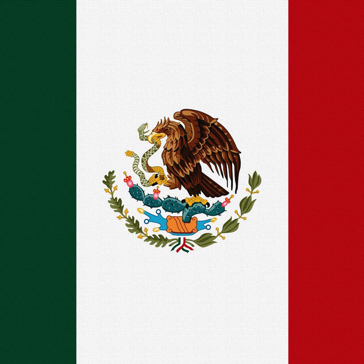 Download wallpaper 1280x1280 flag, snake, mexico, eagle ipad, ipad 2, ipad mini for parallax HD background