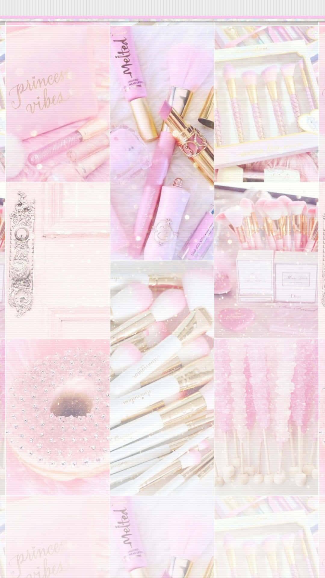 Download Pastel Makeup Collage Wallpaper