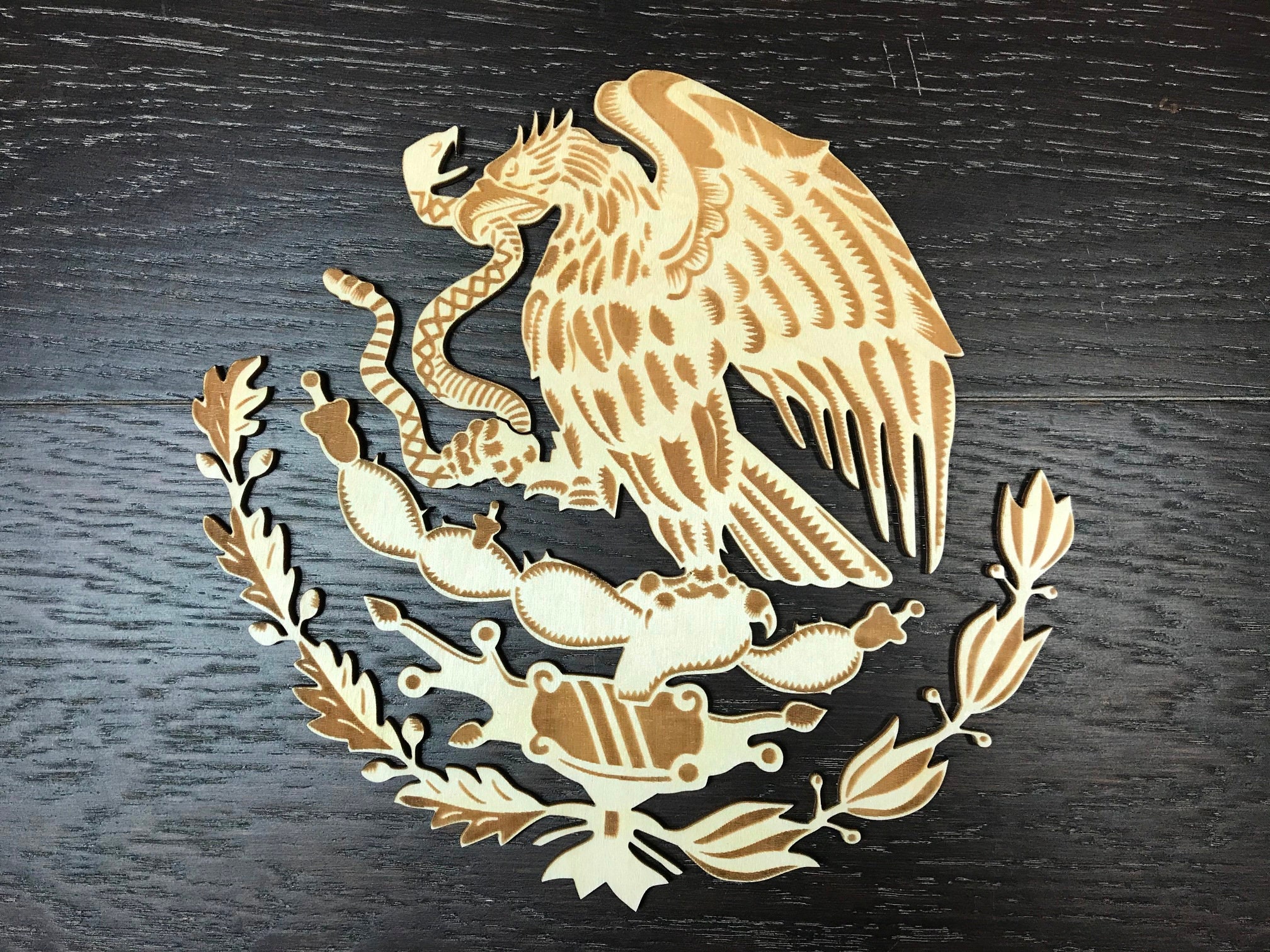 4'''' / Mexican Eagle / Wooden Logo