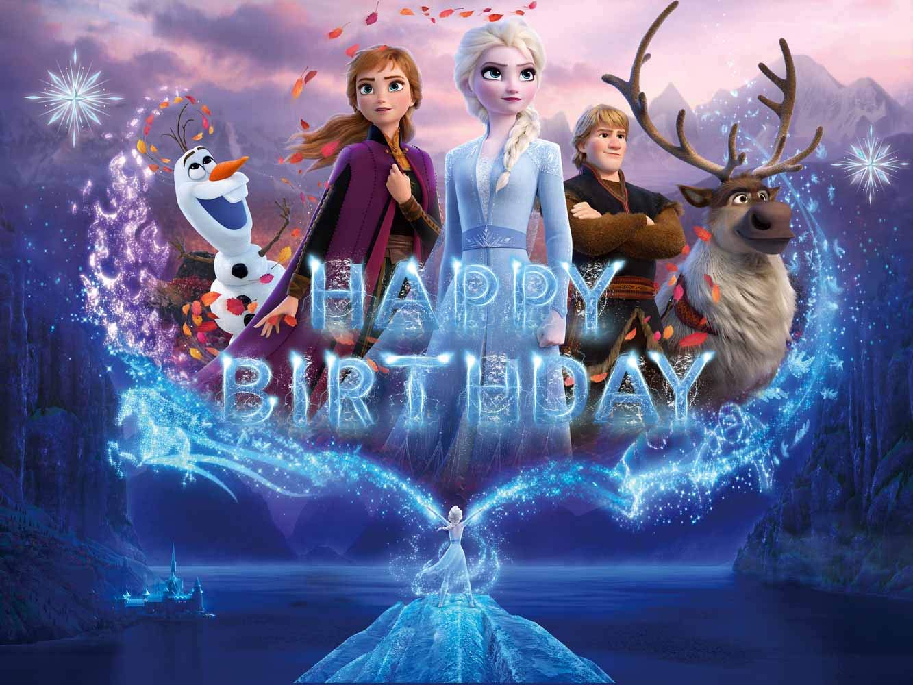 Frozen Backdrop 1st Birthday Backdrop Baby Shower for Girl Elsa Princess Party Supplies Banner Background Photography Ice Castle