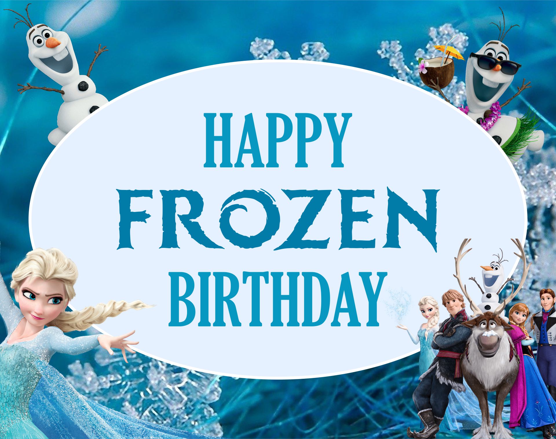 Disney Frozen Birthday Cards Free PDF Printables