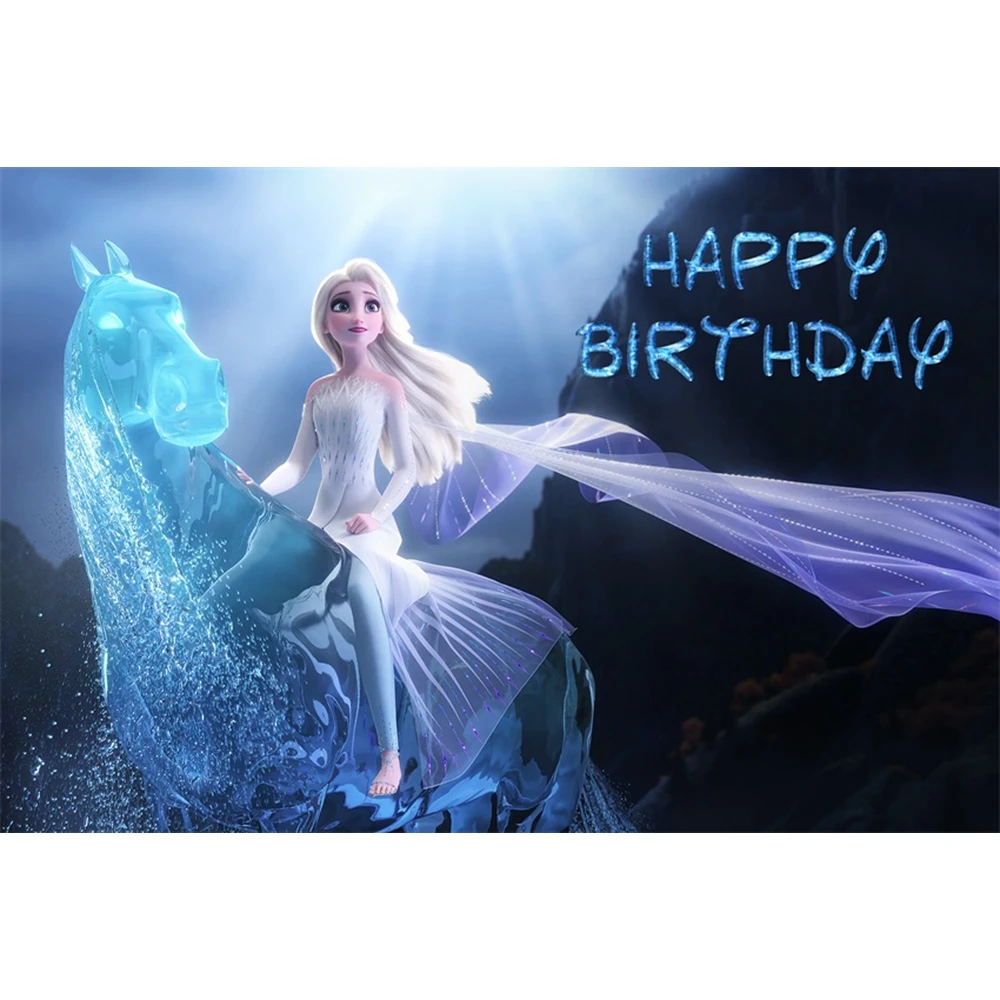Disney Frozen Princess Anna Elsa Girl Birthday Party Decoration Background Photography Baby Photo Photography Studio Supplies