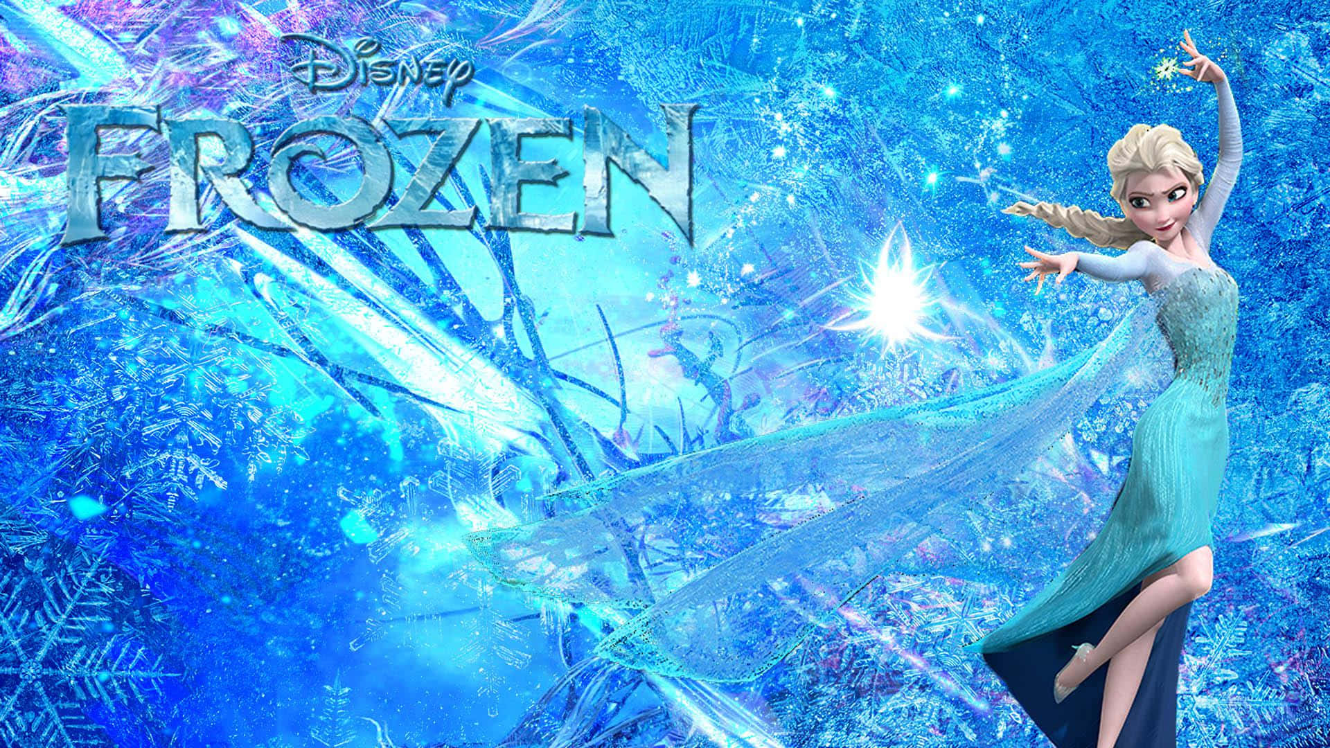 Download A Magical Winter Background Featuring Elsa from Frozen