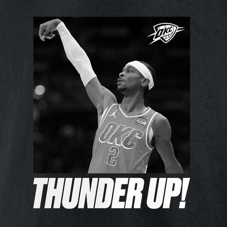 Shai Gilgeous Alexander Oklahoma City Thunder Unisex 2025 NBA Finals Champions Celebration T Shirt