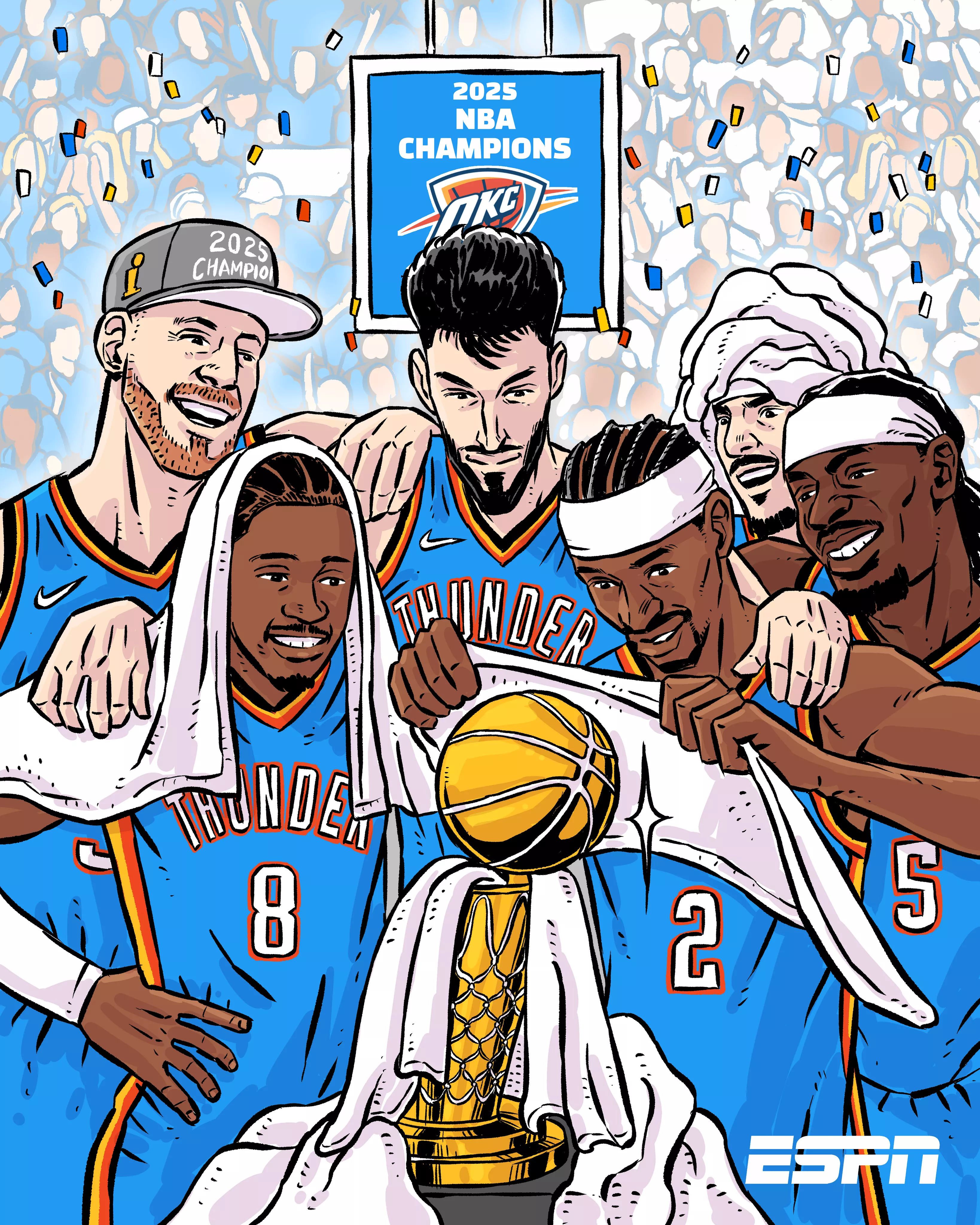 Oklahoma City Thunder NBA Champions 2025 wallpaper