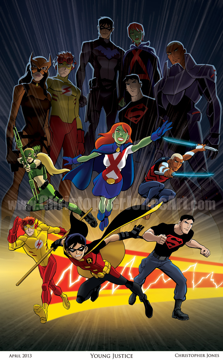 Christopher Jones Comic Art and Illustration Blog New Young Justice print!