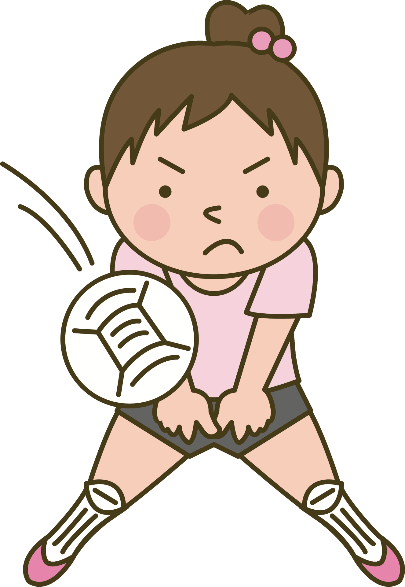 Download Upset Cartoon Volleyball Player.png