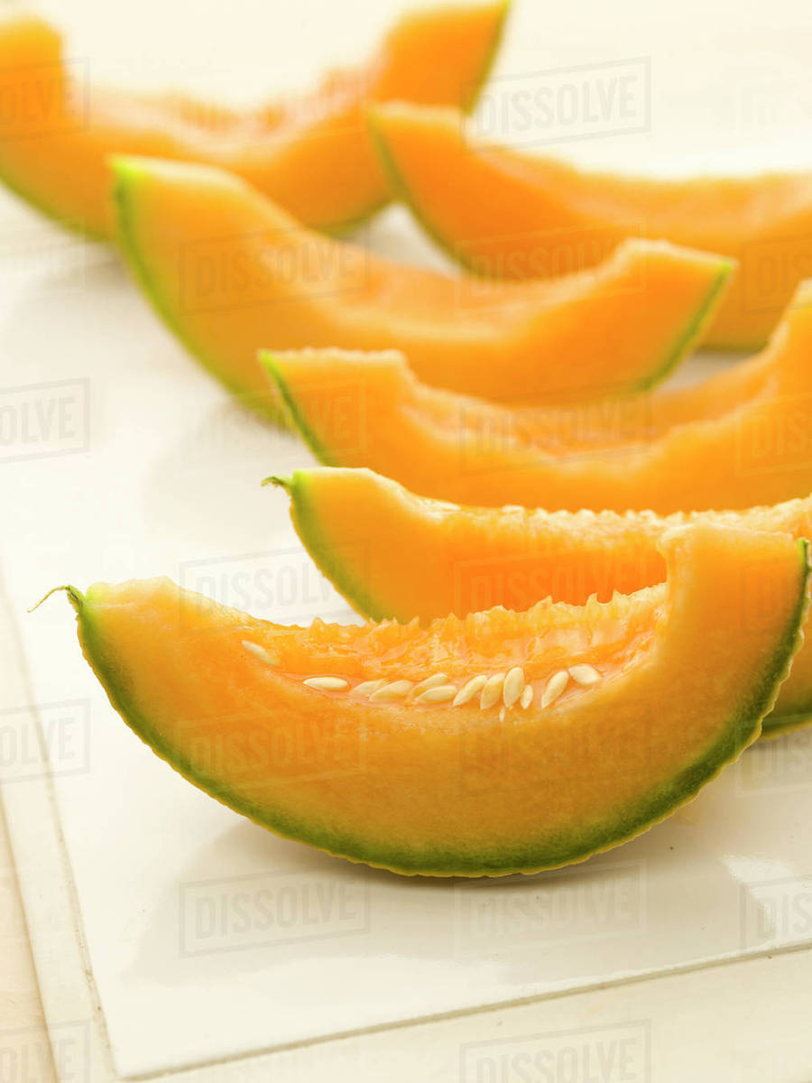 Sliced, Fresh Cantaloupe Free