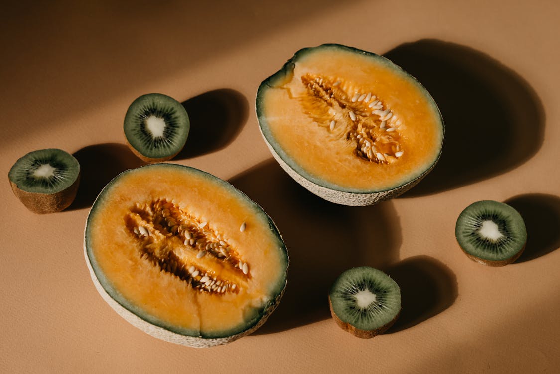 Sliced Melon and Kiwis · Free