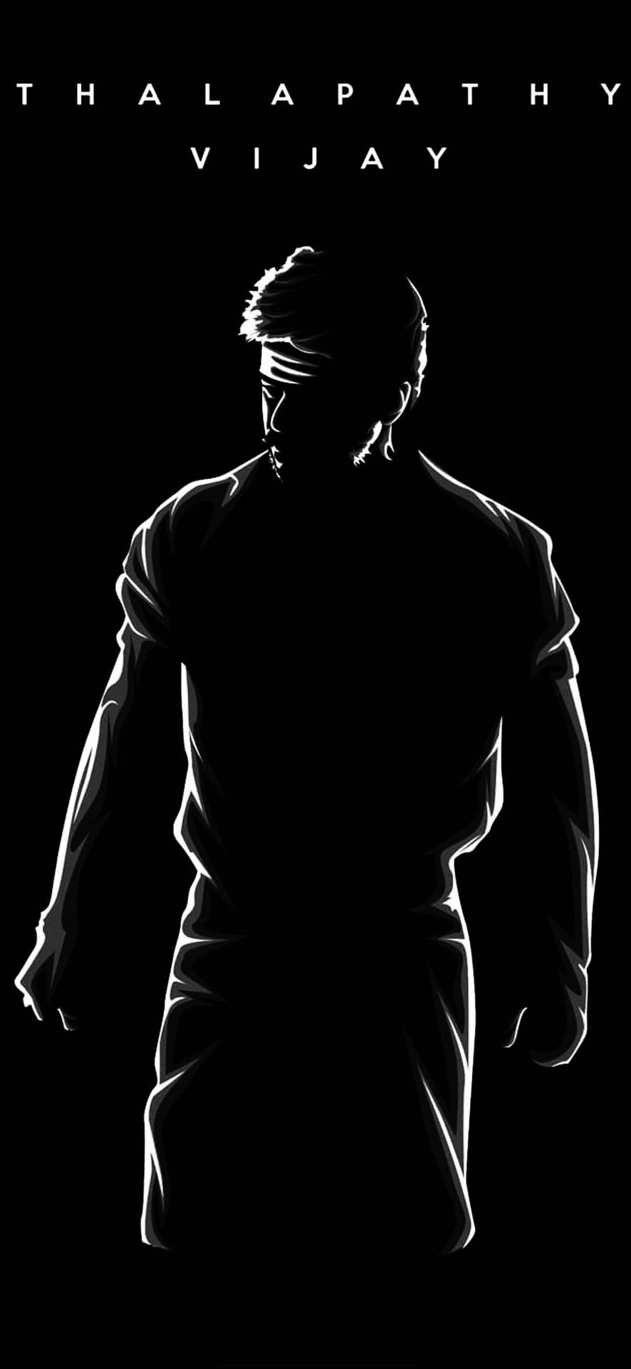 Download Thalapathy HD Minimalist Black Art Wallpaper