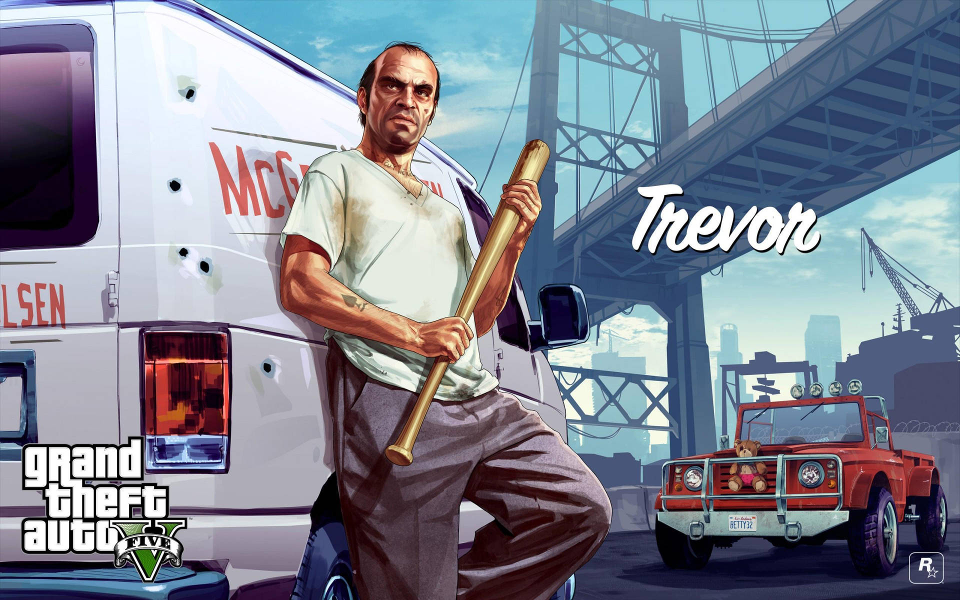 Download Grand Theft Auto V Trevor Poster Wallpaper