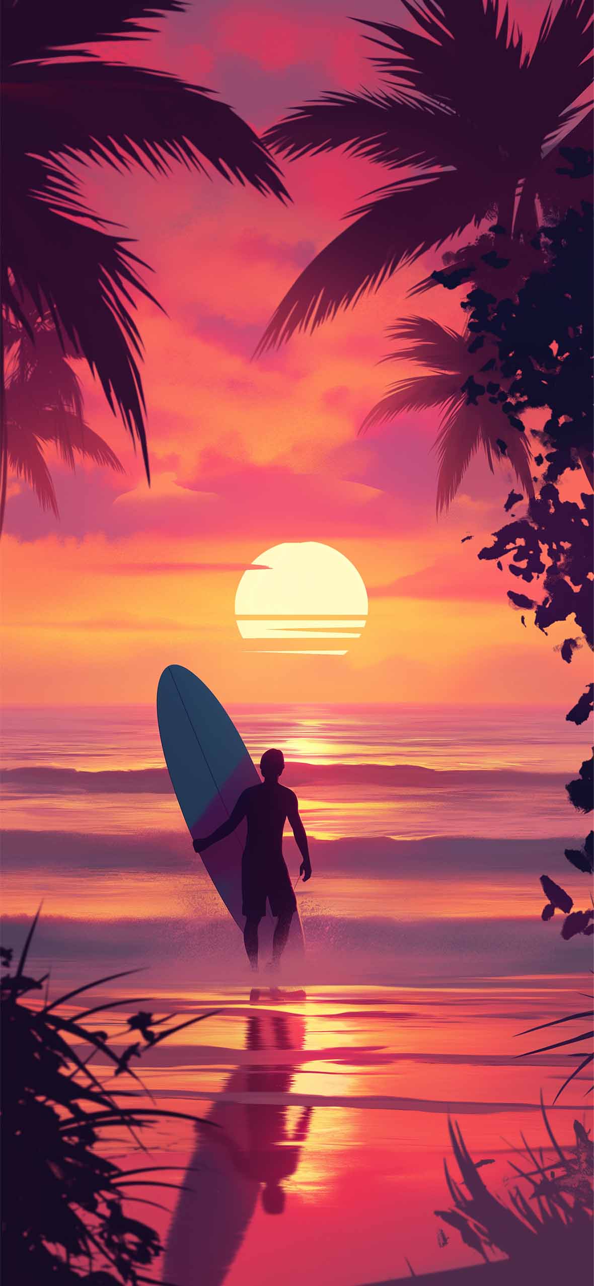 Surf Dream Sunset Beach Vibes Wallpaper Vibes HD