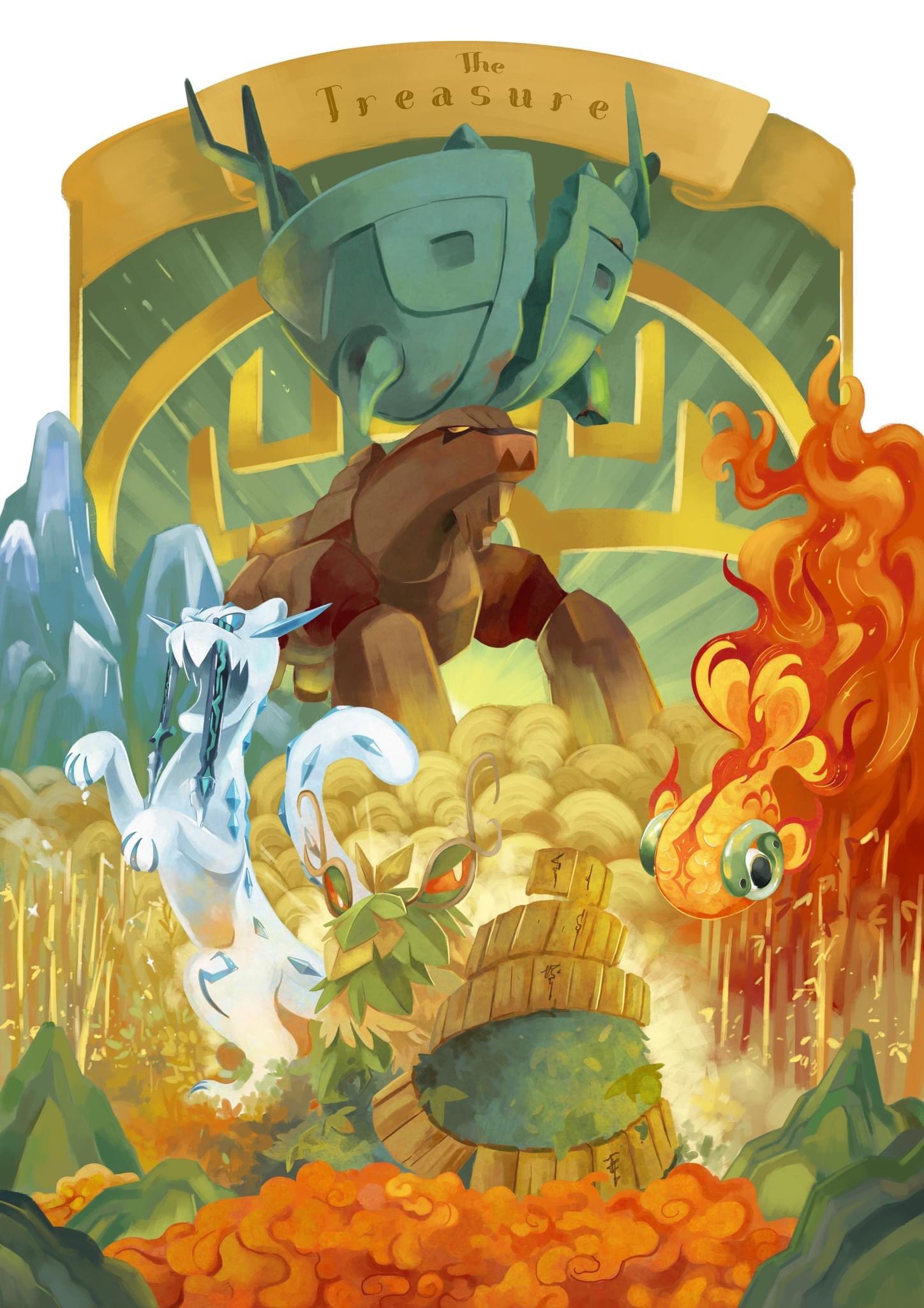 ZBlawn على X: The ruineous treasures #tinglu #chienpao #wochien #chiyu #PokemonScarlet #PokemonViolet