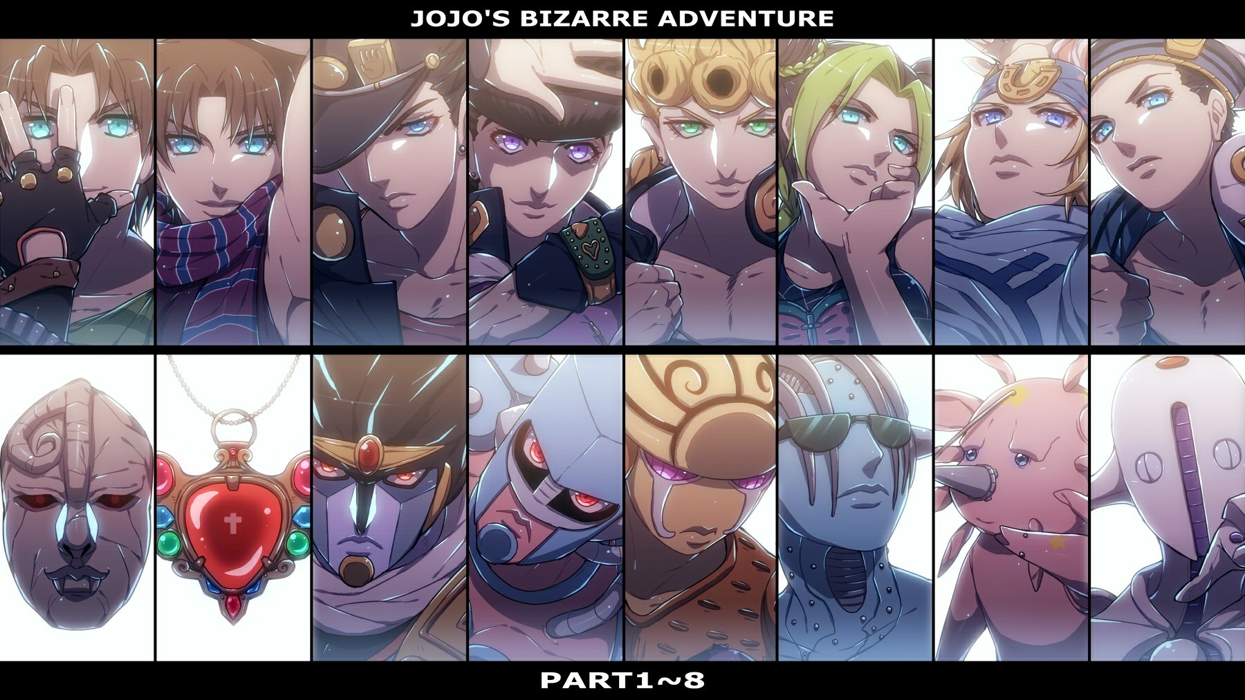 Jojo's Bizarre Adventure HD Wallpaper Characters & Stands