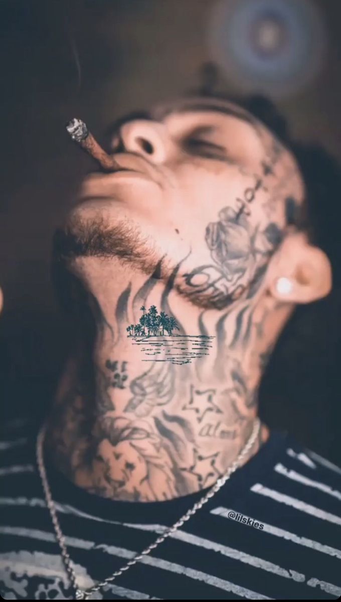 Daddy Skies ❤️❤️. Aesthetic tattoo, Face tattoos, Hip hop tattoo