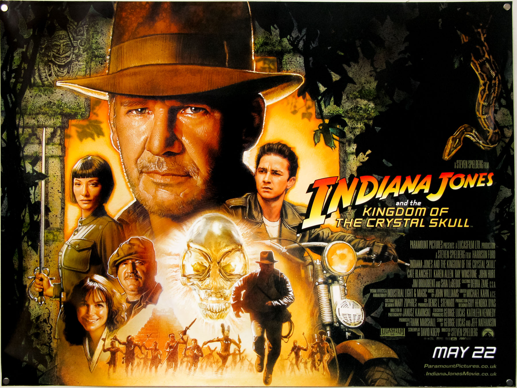 Indiana Jones and the Kingdom of the Crystal Skull / quad / advance / UK