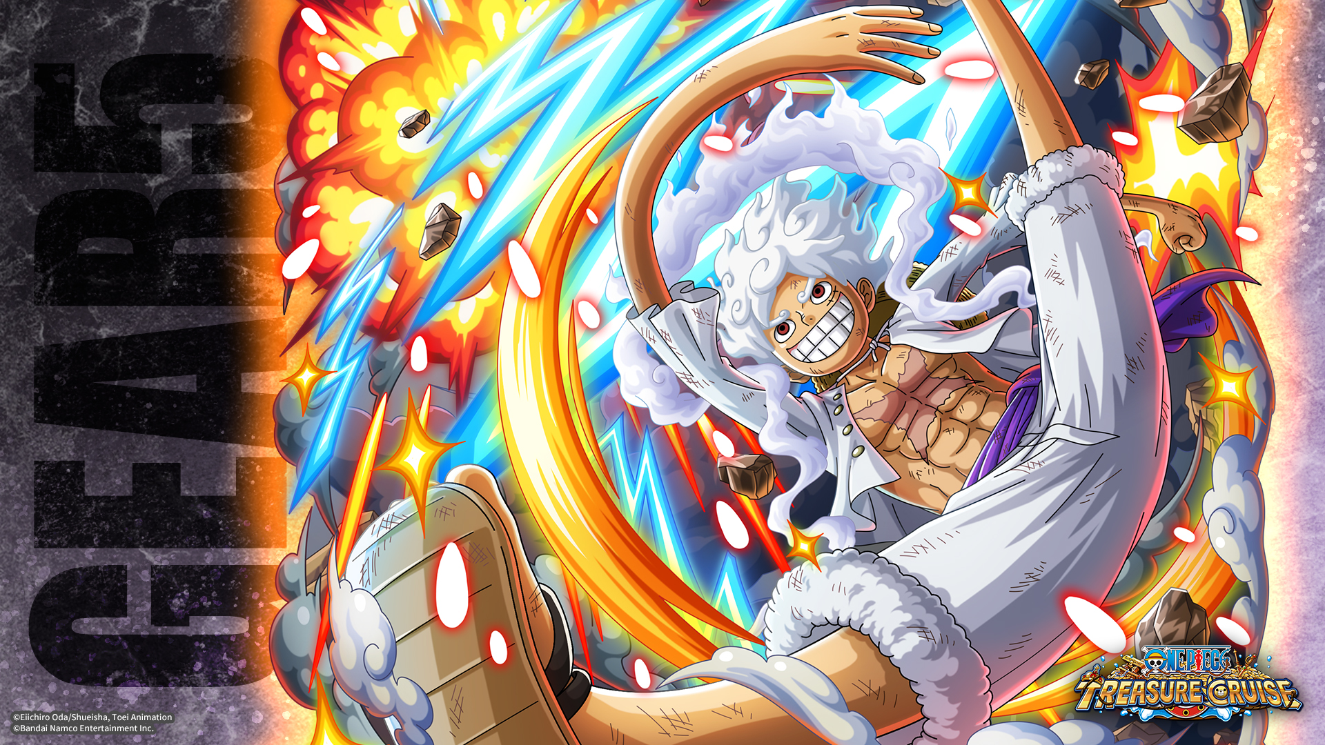 ONE PIECE Treasure Cruise!! To celebrate Luffy getting a new Super Evolution, how about a new wallpaper for your PC and smartphone? Enjoy this beautiful art