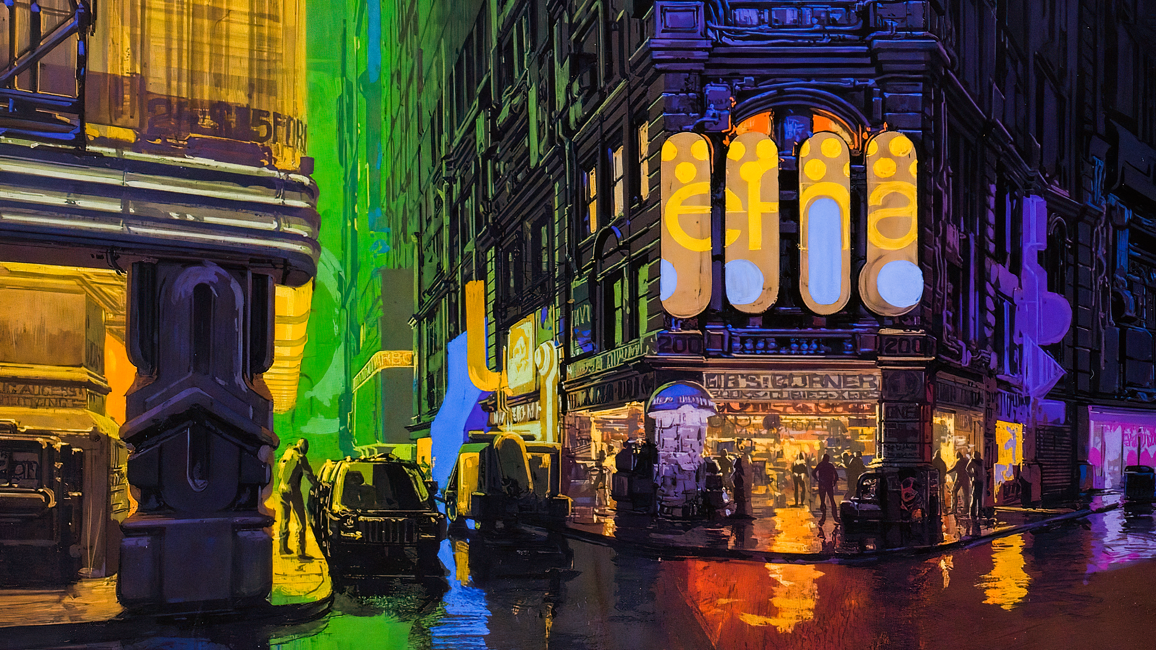 Blade Runner Shop by Syd Mead [3840x2160]