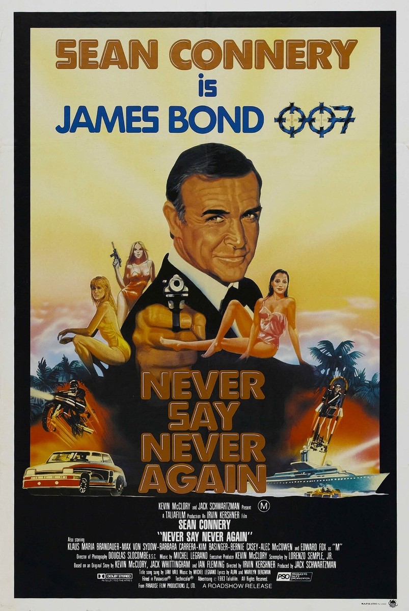 Never Say Never Again Bond Poster Connery