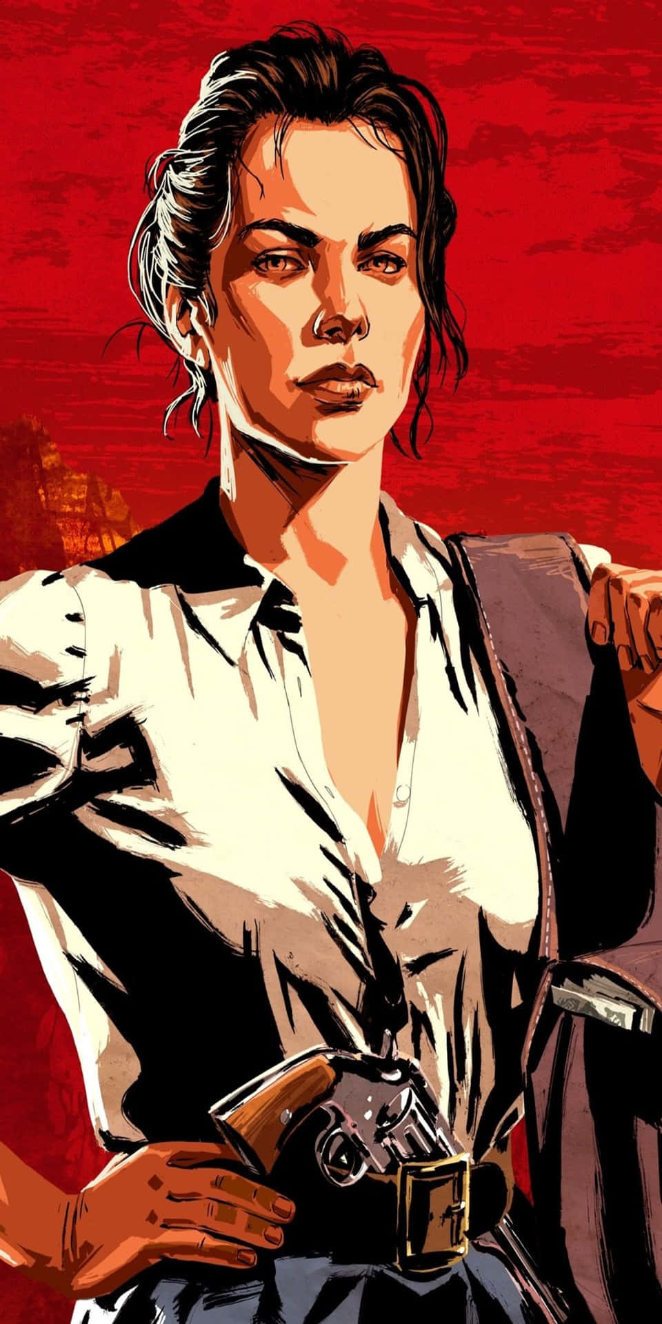Download Pixel 3 Red Dead Redemption 2 Background Red Poster Of Abigail Marston