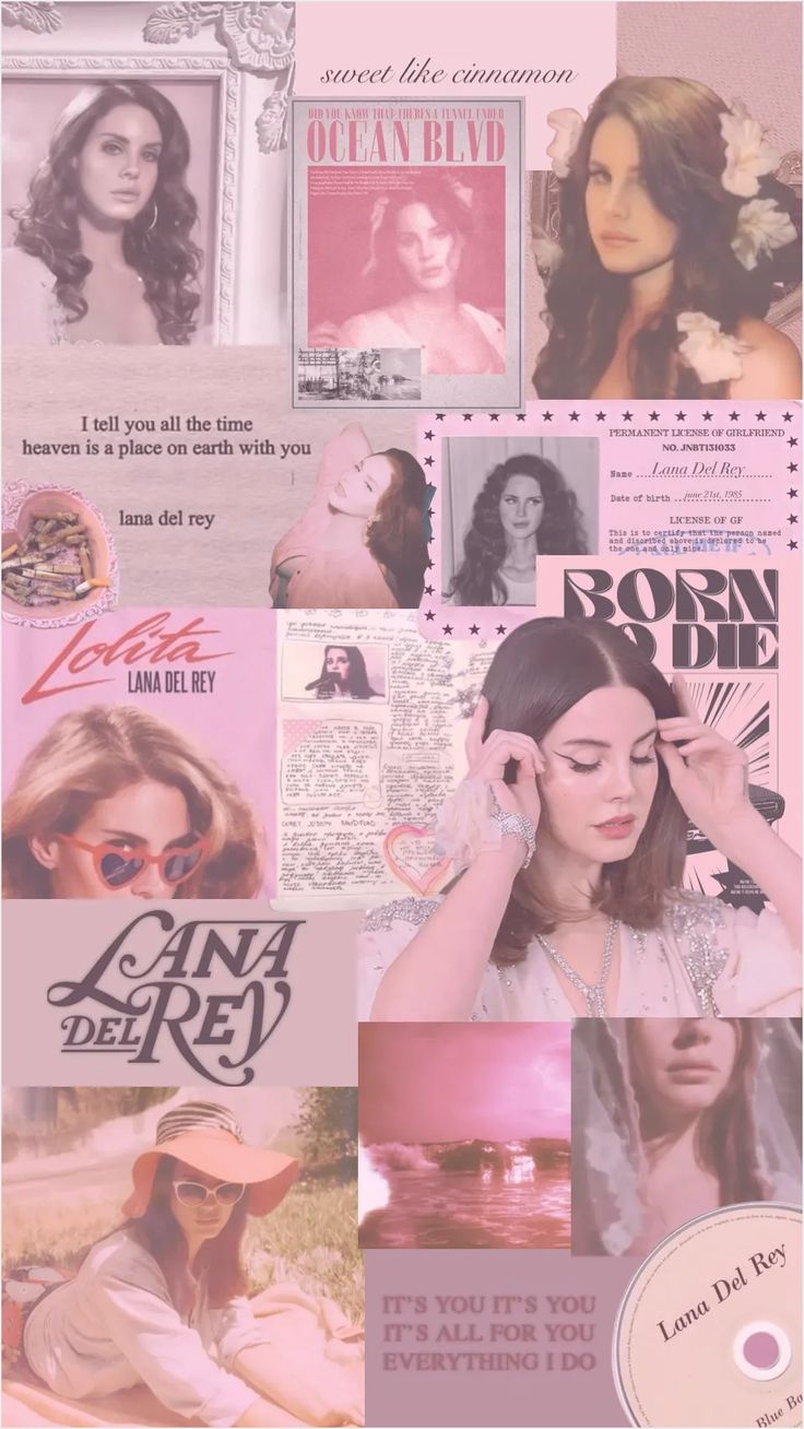 Lana Del Rey Pink Phone Wallpaper