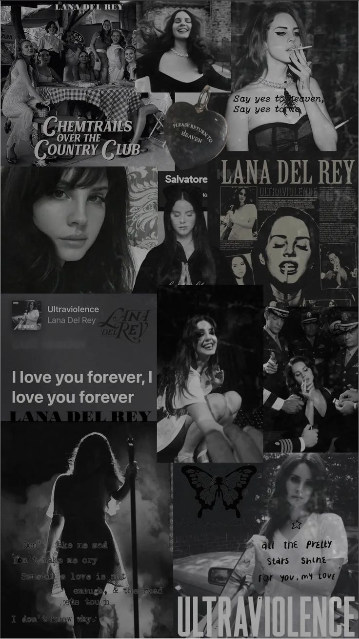Lana Del Rey Black Wallpaper