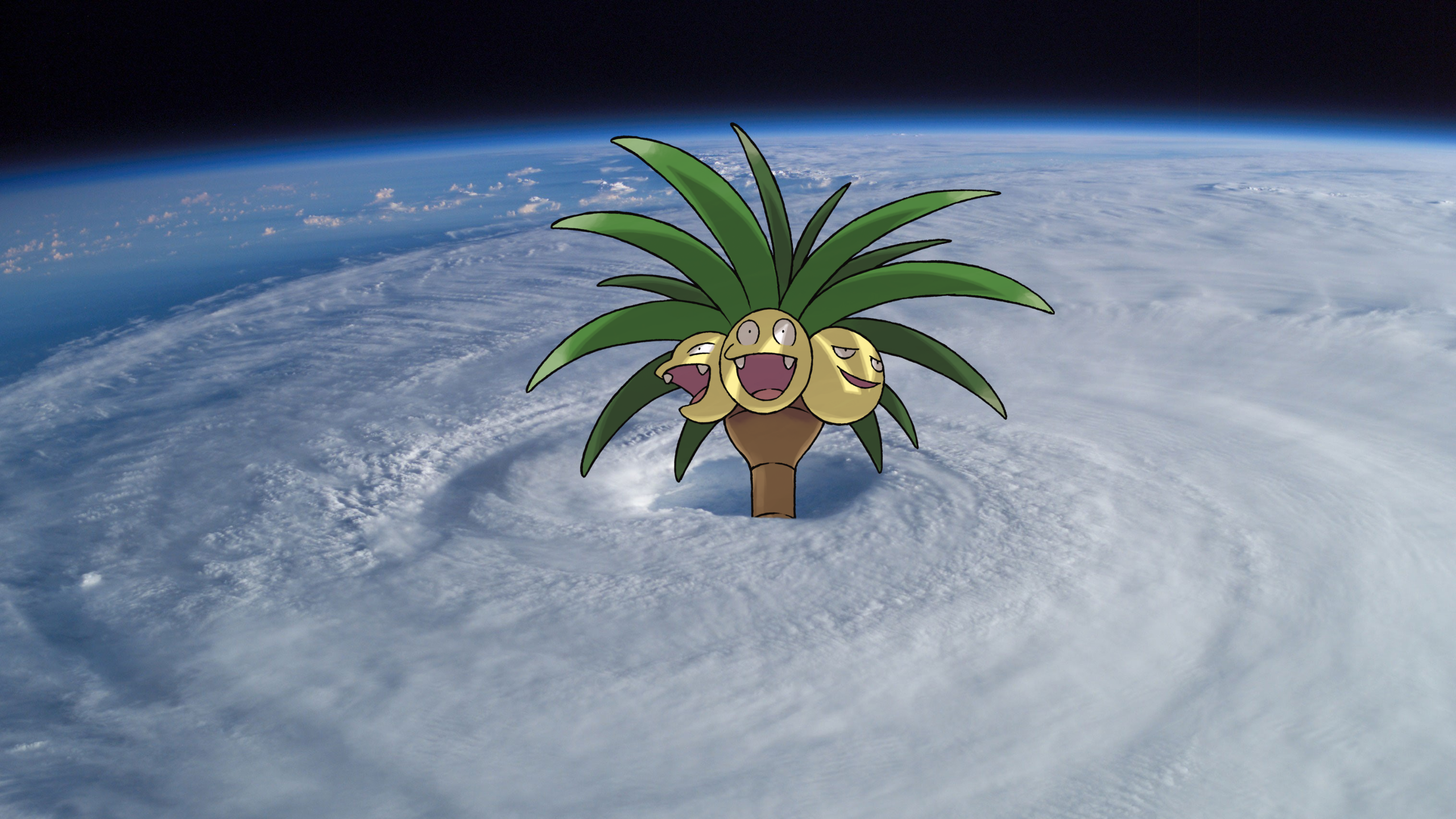 I made an Alola Exeggutor wallpaper
