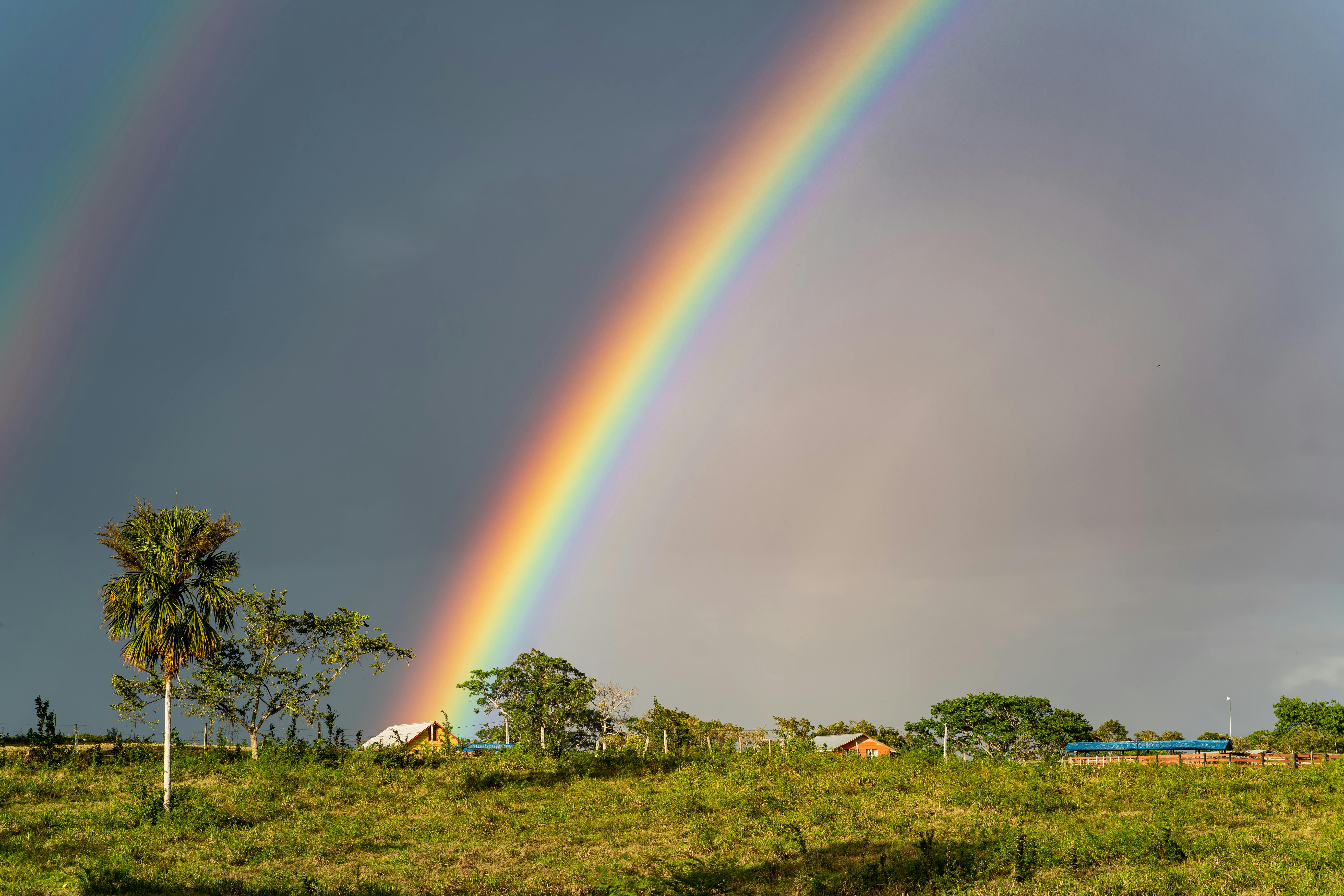Rainbows over Village · Free