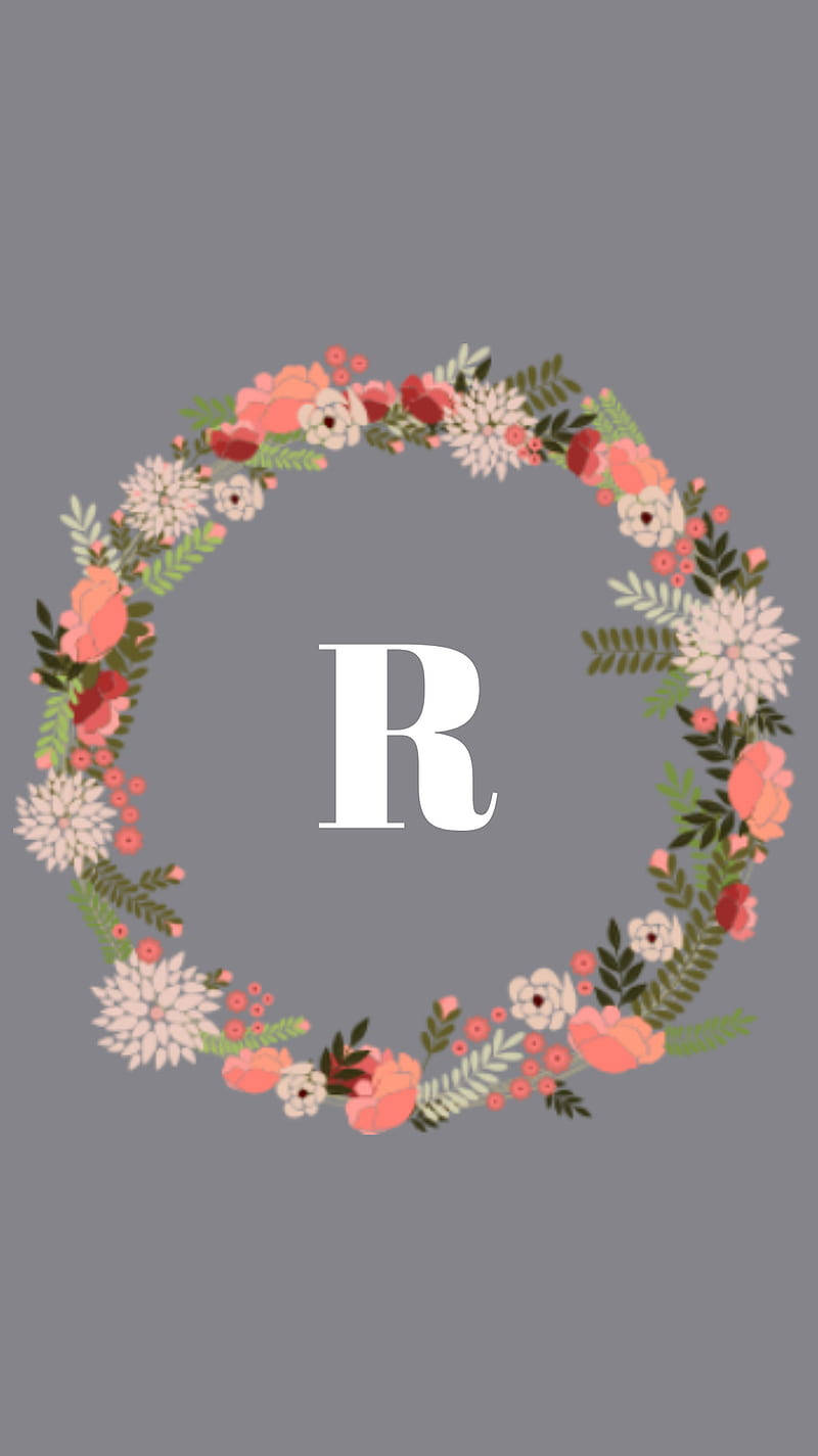 Download Letter R Flower Ring Wallpaper