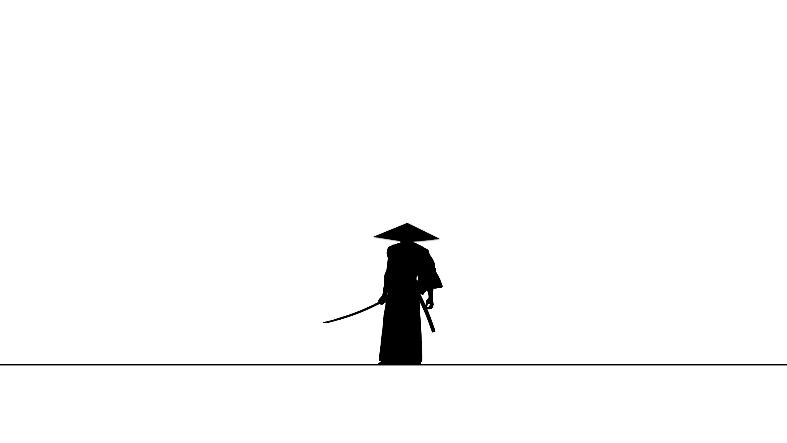 Samurai Silhouette WQHD 1440P Wallpaper