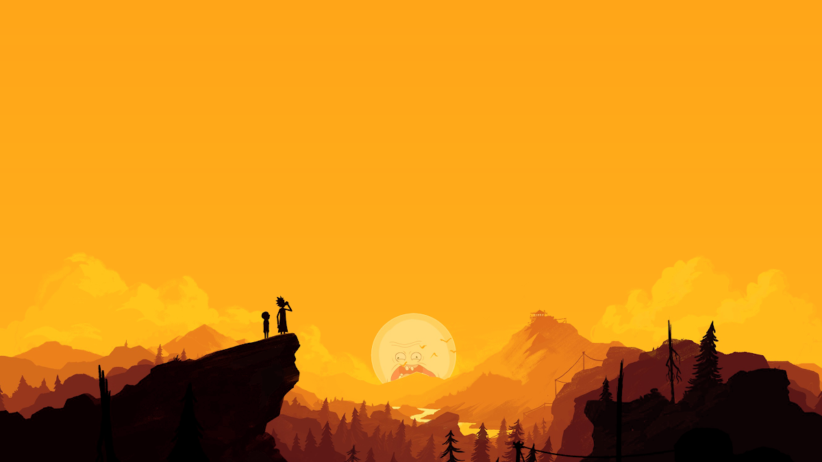 Rick and Morty phone wallpaper oled