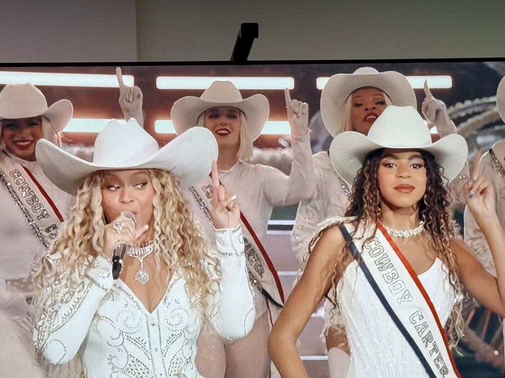 Blue Ivy Joins Beyoncé for Iconic “Cowboy Carter” Performance at Beyoncé Bowl