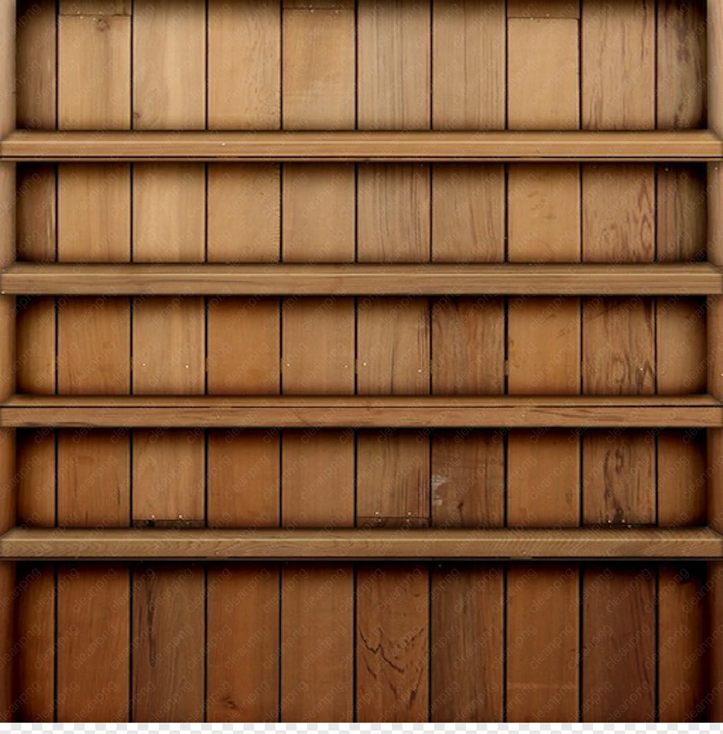 Empty Shelves Wooden Shelves