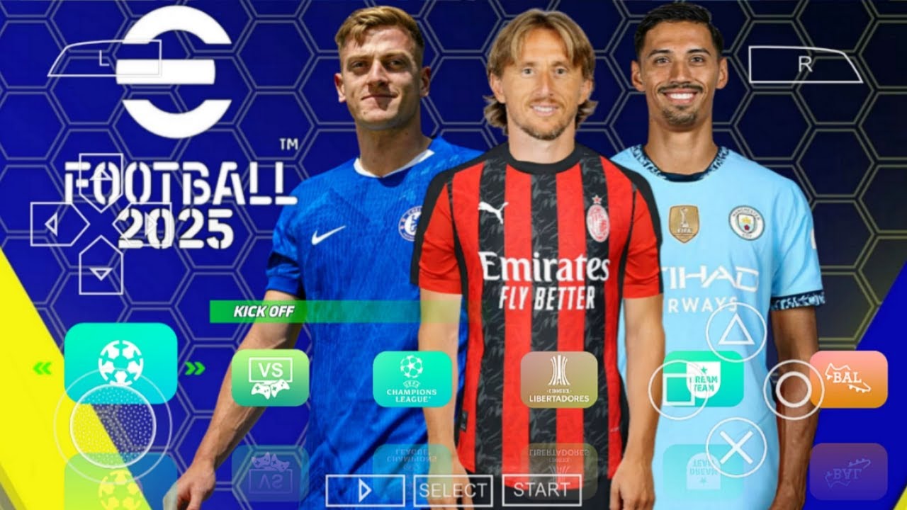 EFOOTBALL PES 2025 PPSSPP CAMERA PS5 NEW KITS 2025 26 REAL FACES AND LATEST TRANSFERS BEST GRAPHICS