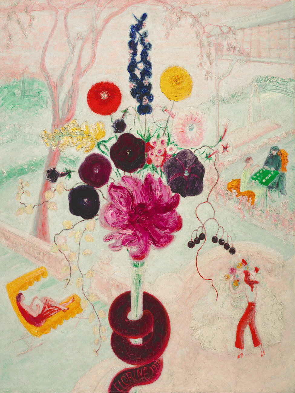 Wall Mural The Birthday Bouquet (Retro Floral)