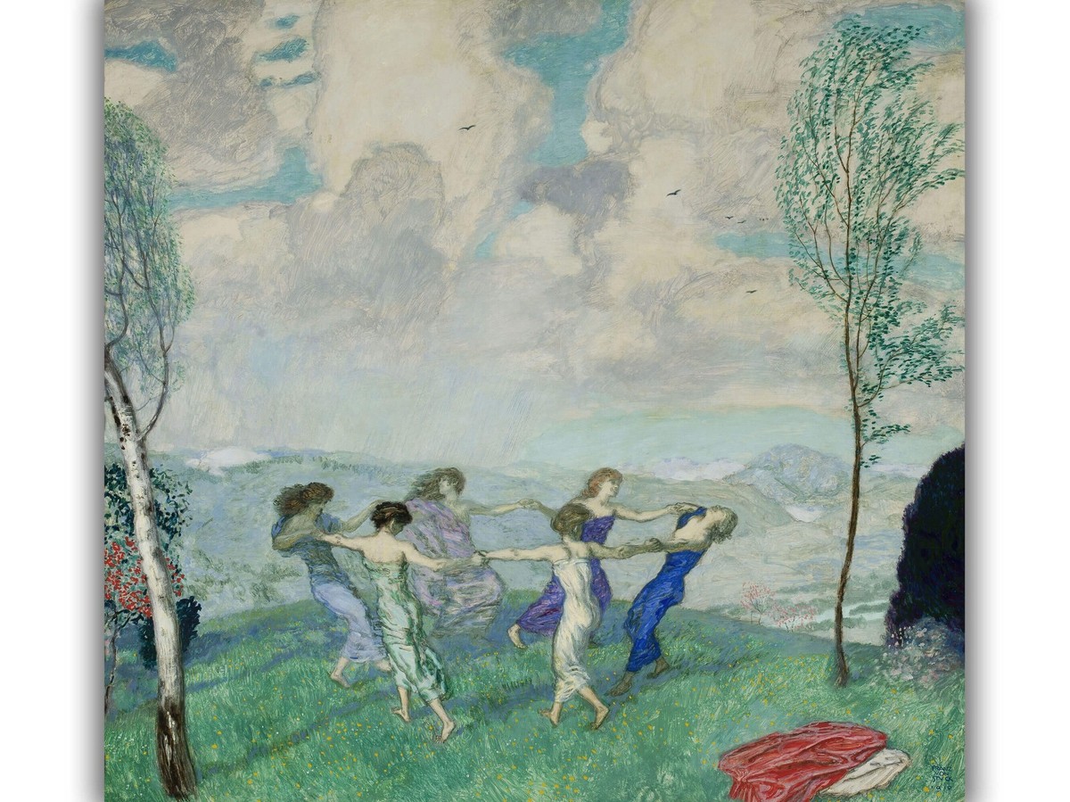 Dancing Circle By Franz Von Stuck Canvas Print; Multi Size