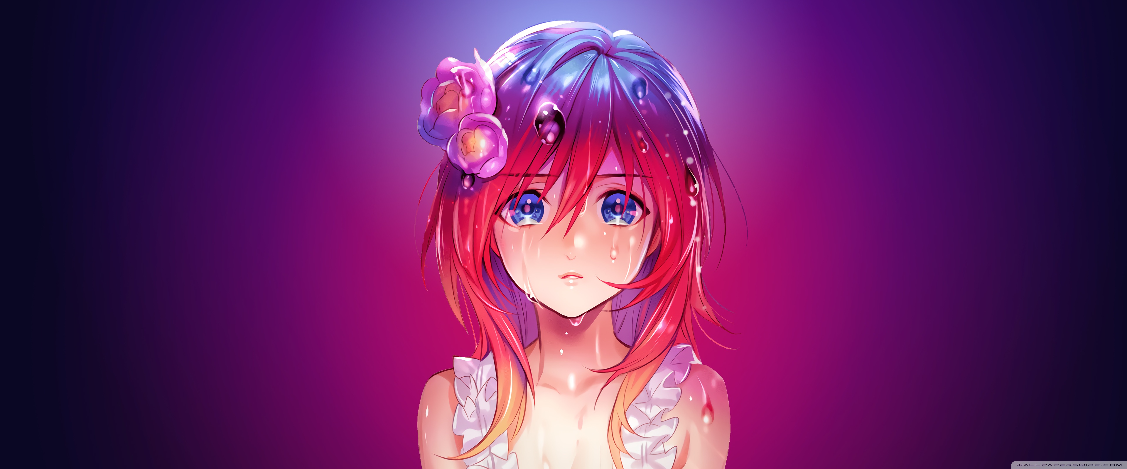 Sad Anime Girl 4K UHD Wallpaper for UltraHD Desktop and TV, Widescreen and UltraWide Display, Dual and Triple Monitor, Smartphone and Tablet Devices