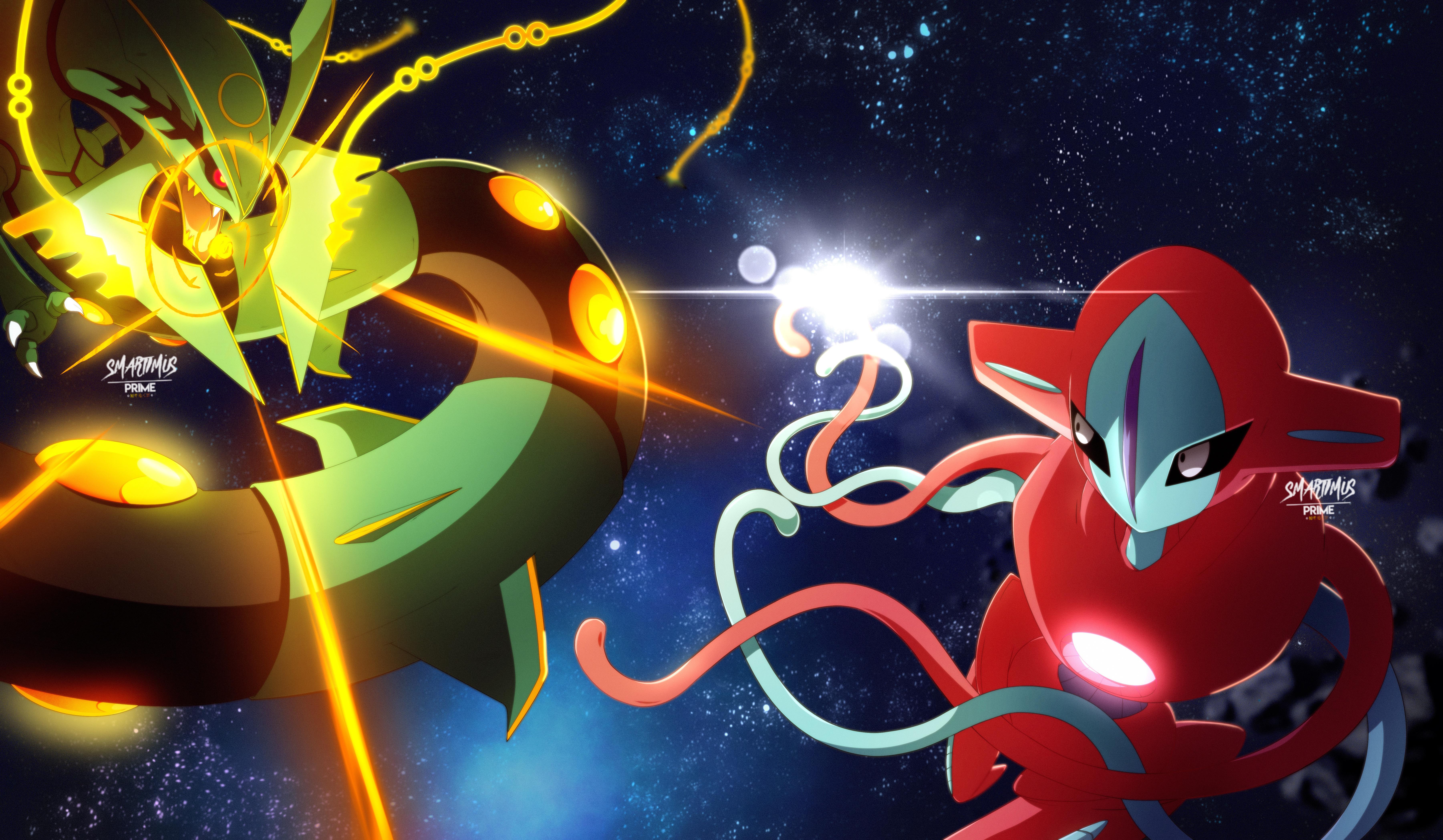 OC Mega Rayquaza VS Deoxys :D