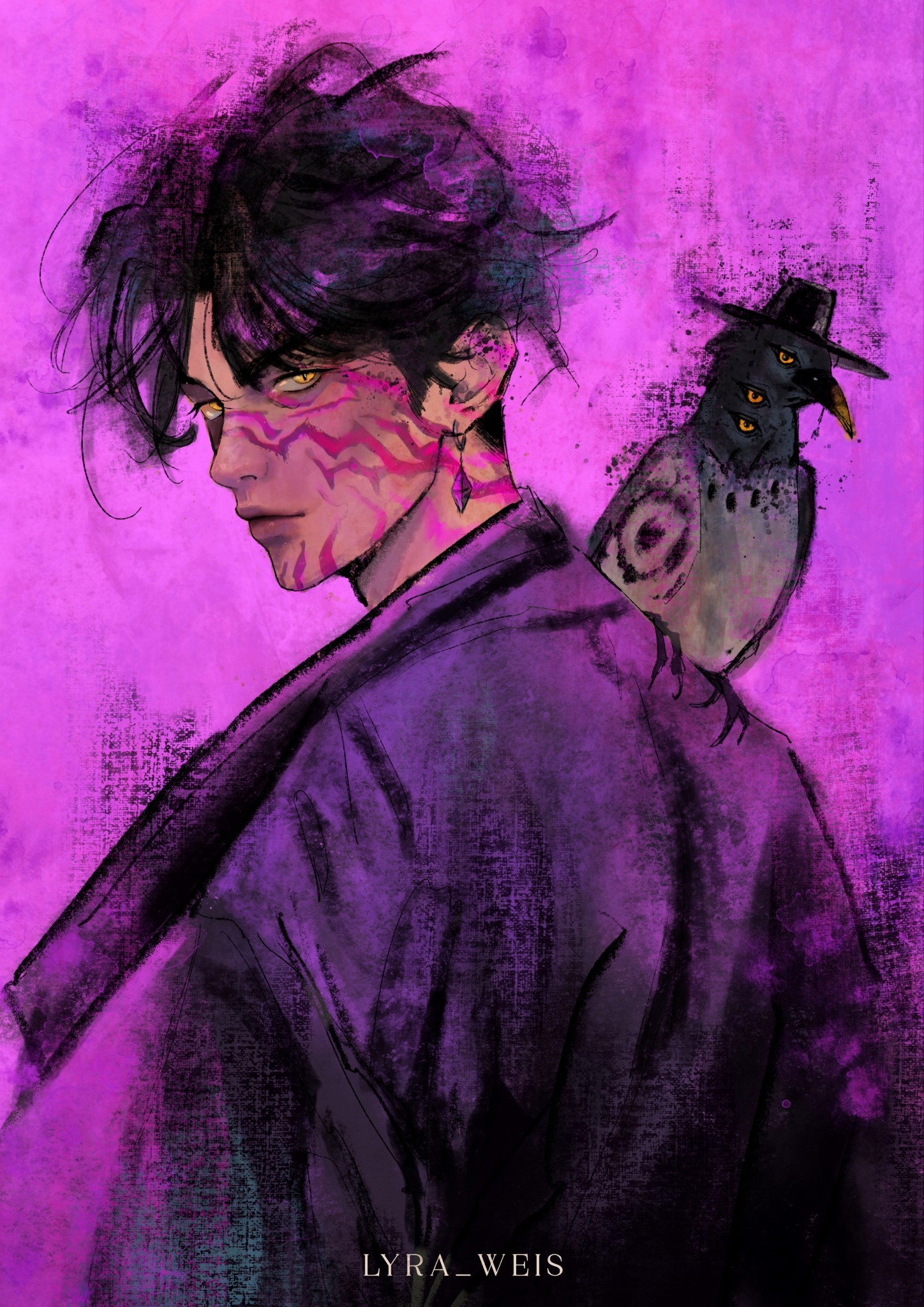 KPop Demon Hunters Jinu beautiful fan art