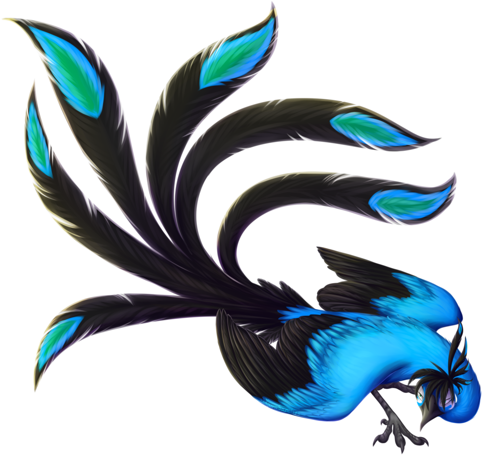 Download Vibrant Blue Phoenix Art
