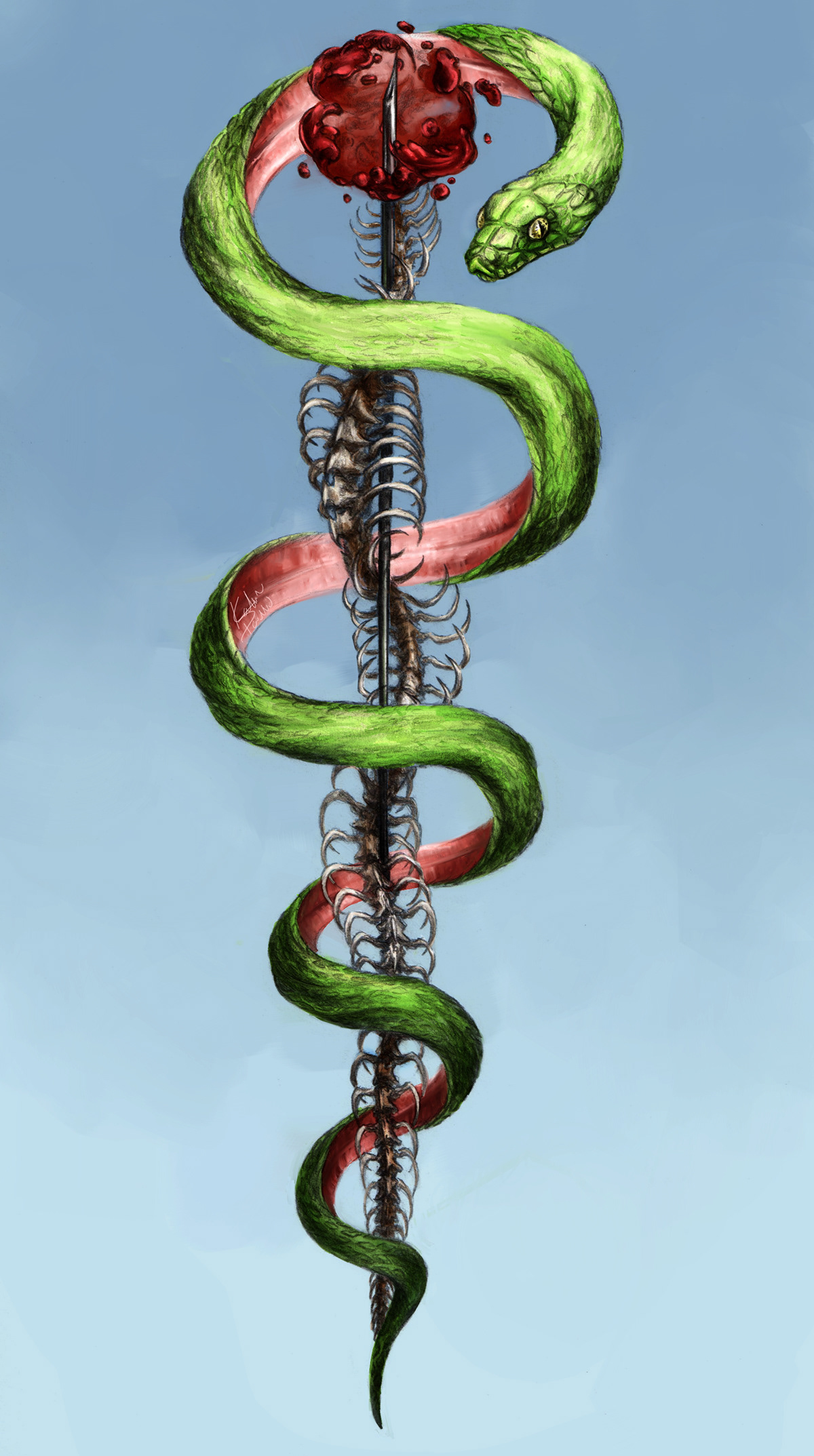 Rod of Asclepius. Image - Behance