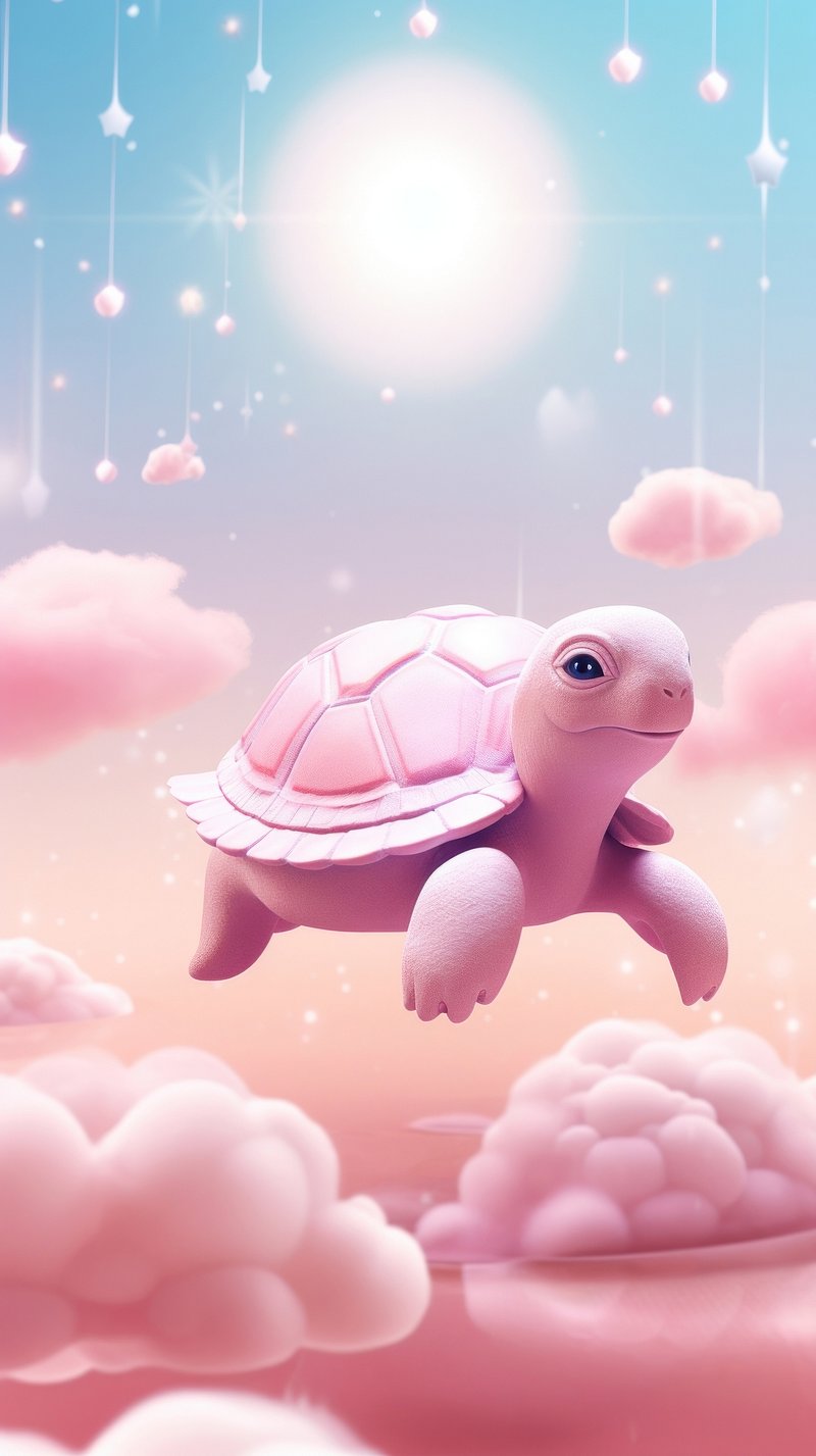 Sea Turtle Illustrated Image Wallpaper