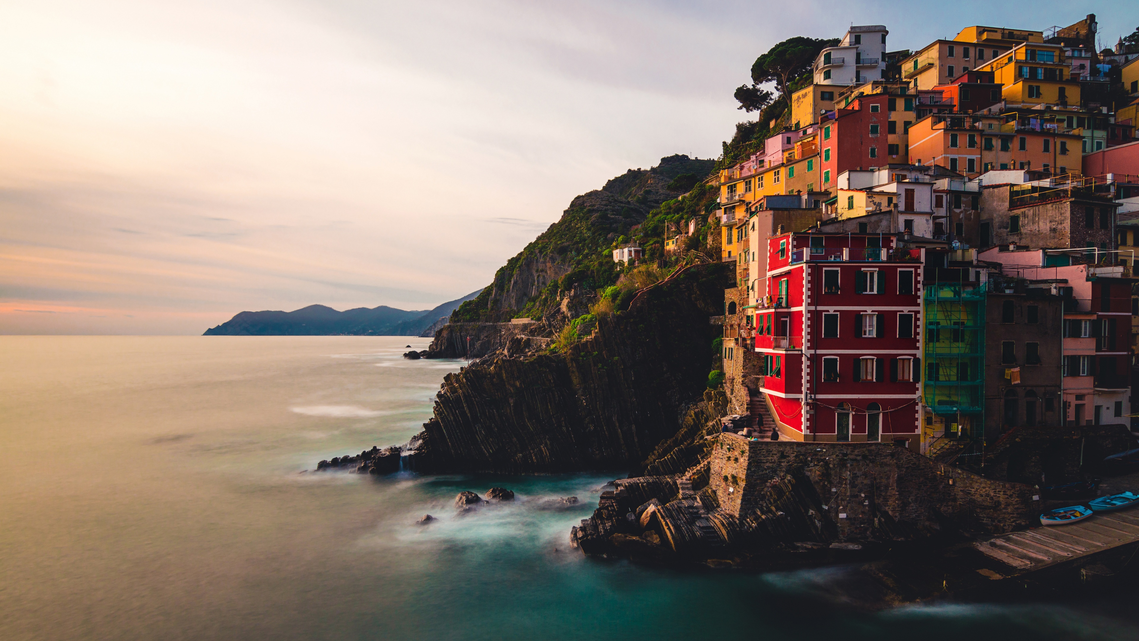 Riomaggiore Landscape Scenery 4K Wallpaper Free 4K Desktop Wallpaper