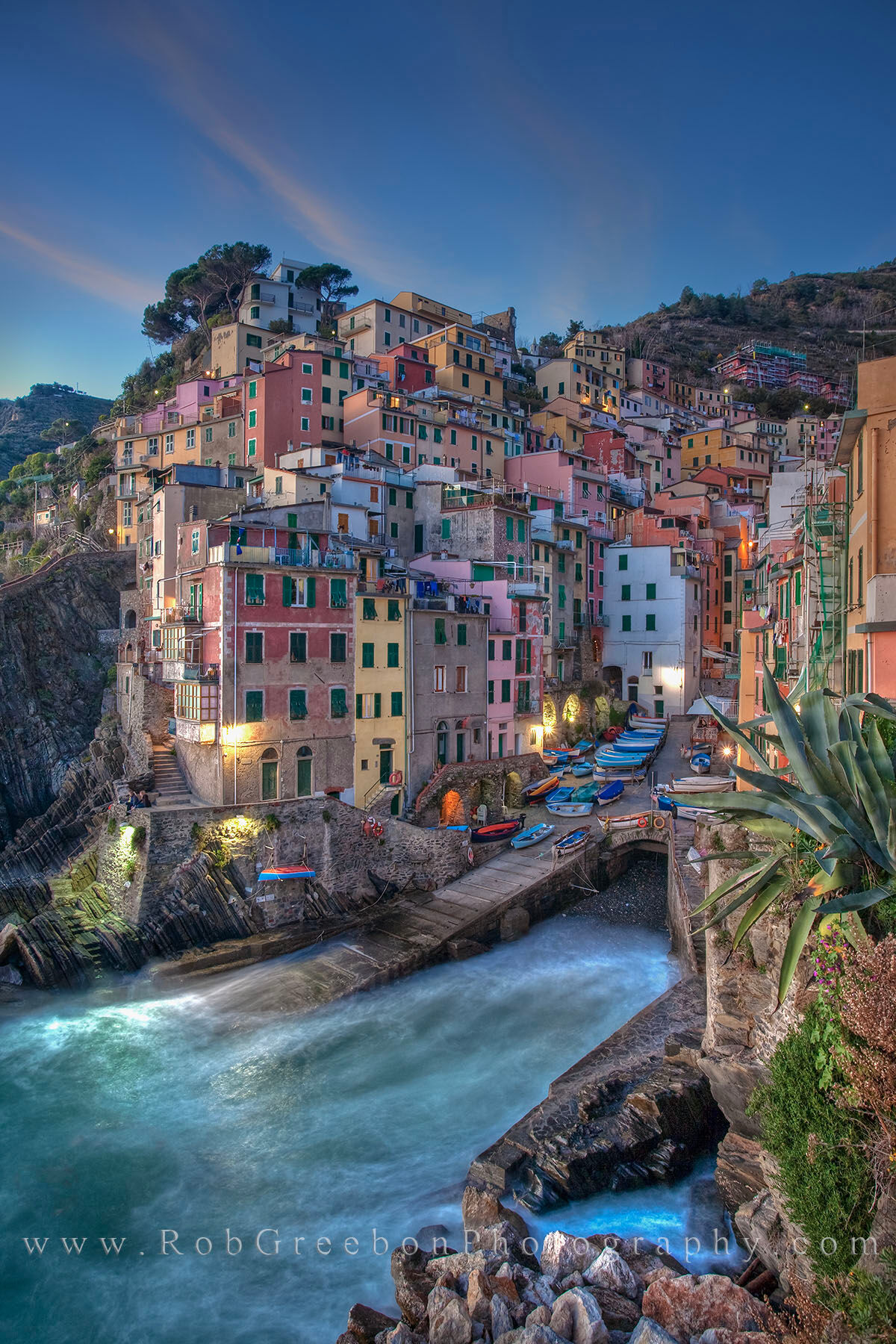 Cinque Terre, Italy Evening 1. Riomaggiore, Italy (the Cinque Terre). Rob Greebon Photography