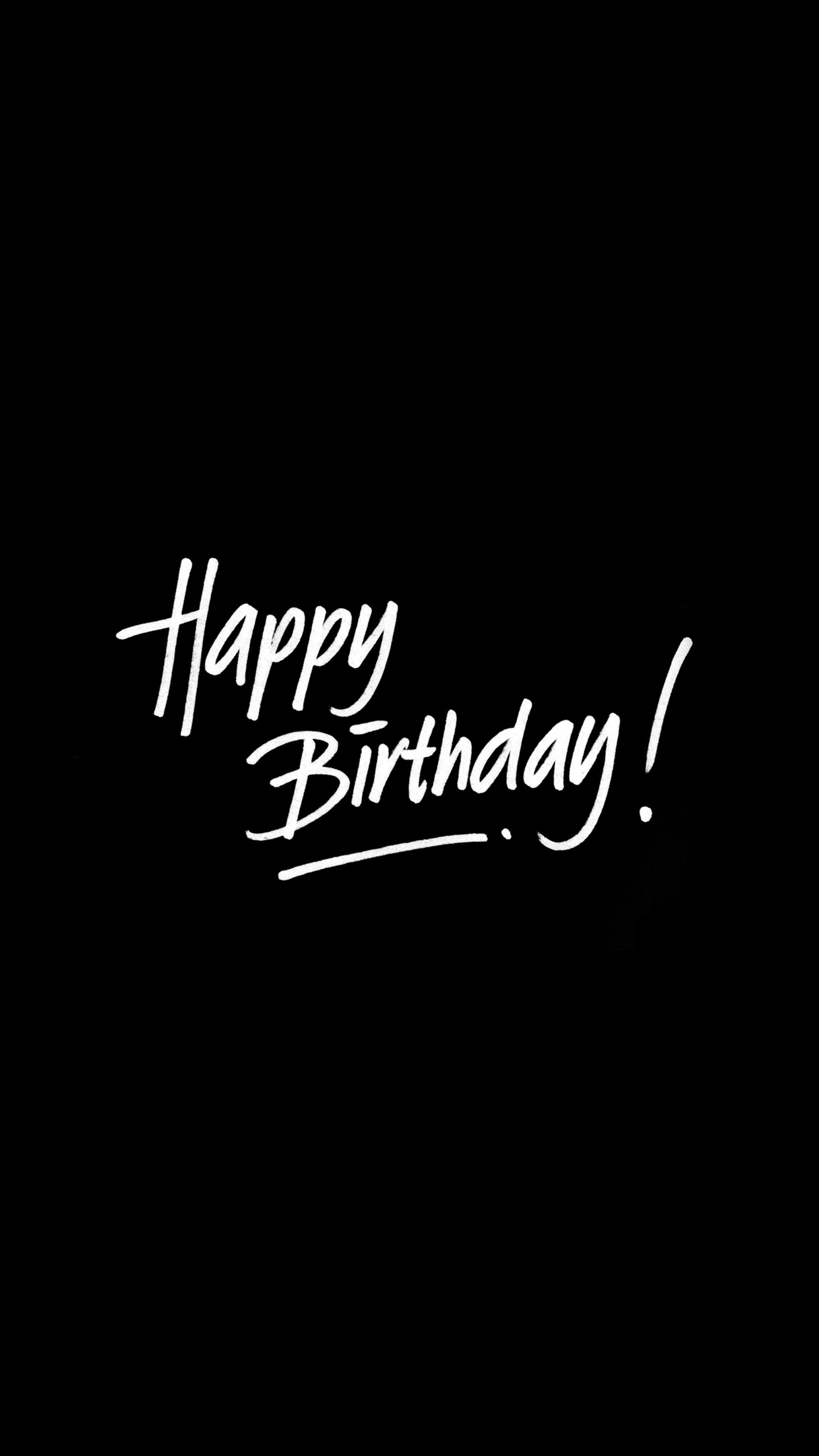 iPhone wallpaper. happy birthday dark event writing