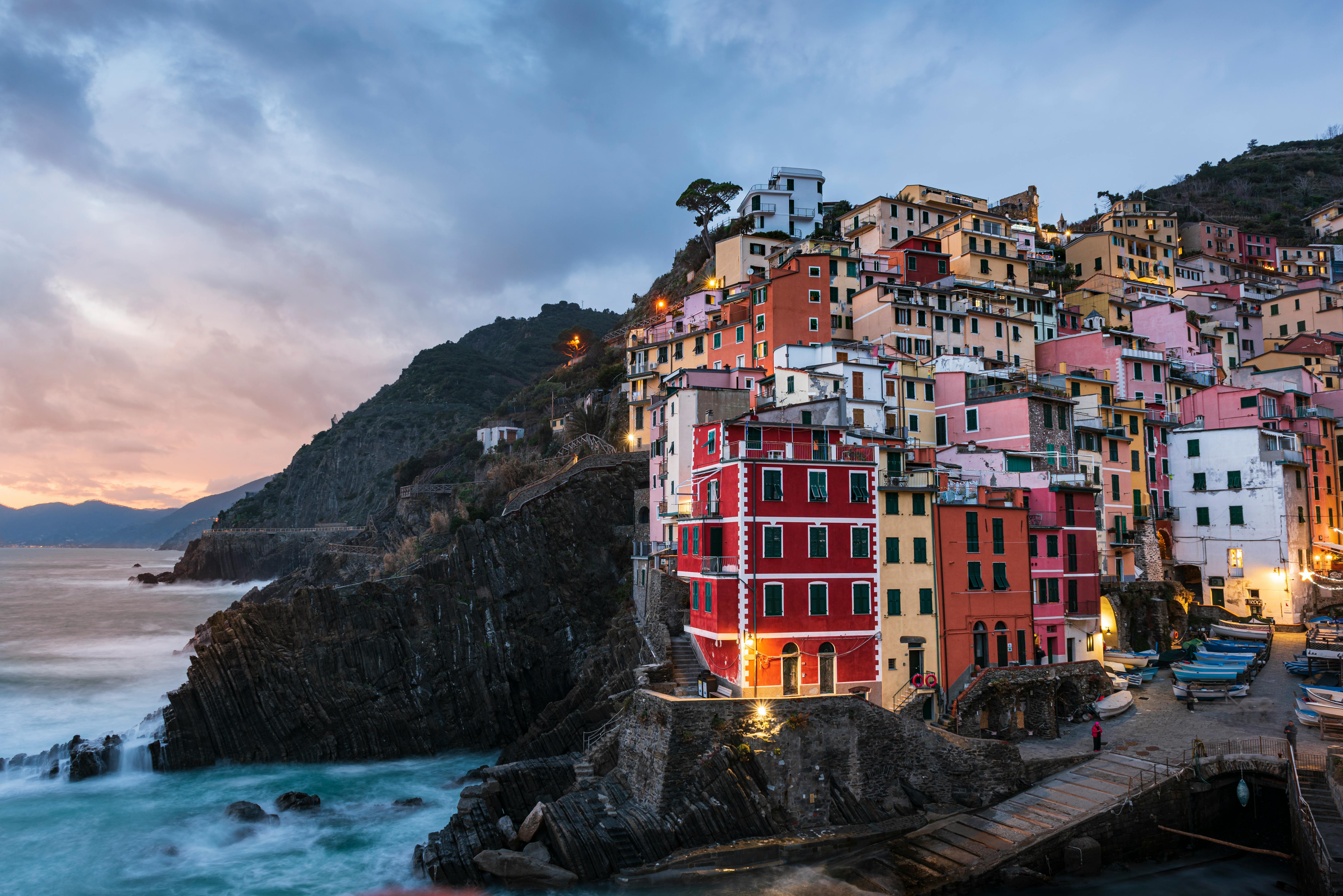 Houses o a Cliff in Riomaggiore, Italy · Free