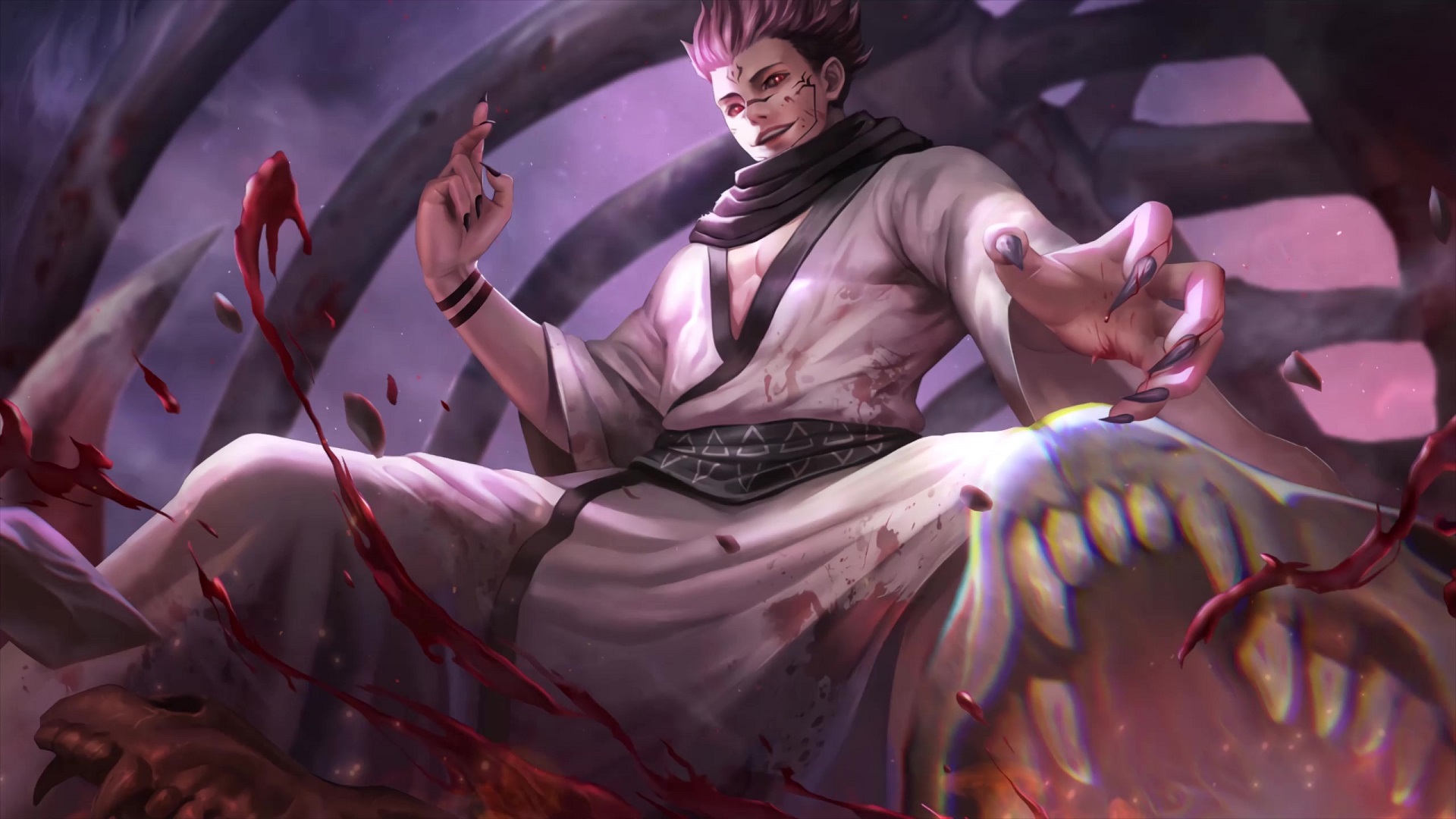 Sukuna Ryoumen God Of Curses Jujutsu Kaisen Live Wallpaper