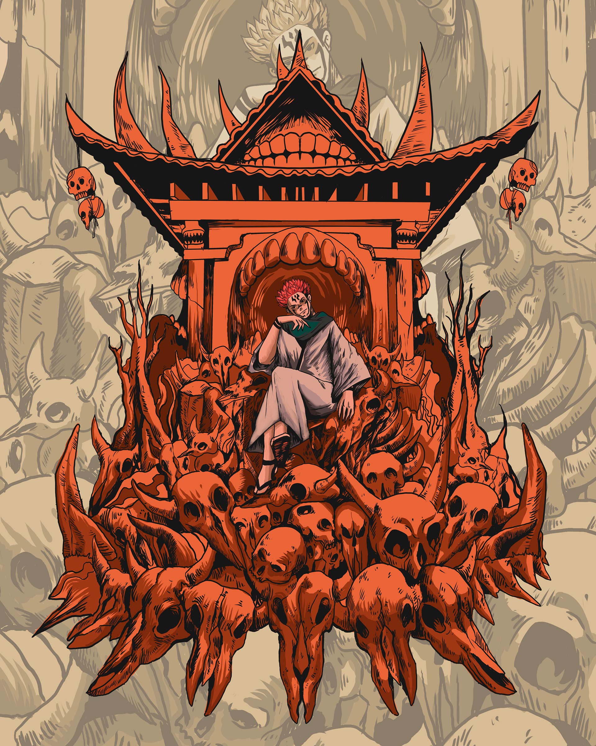 Sukuna Power God 4k Wallpaper