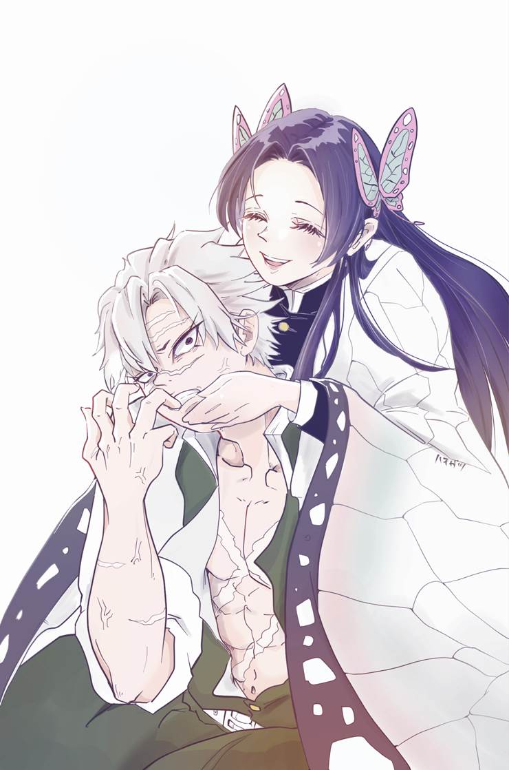 SaneKana, Kanae Kocho, Sanemi Shinazugawa, Demon Slayer bookmarks - ハチガツ'illustration